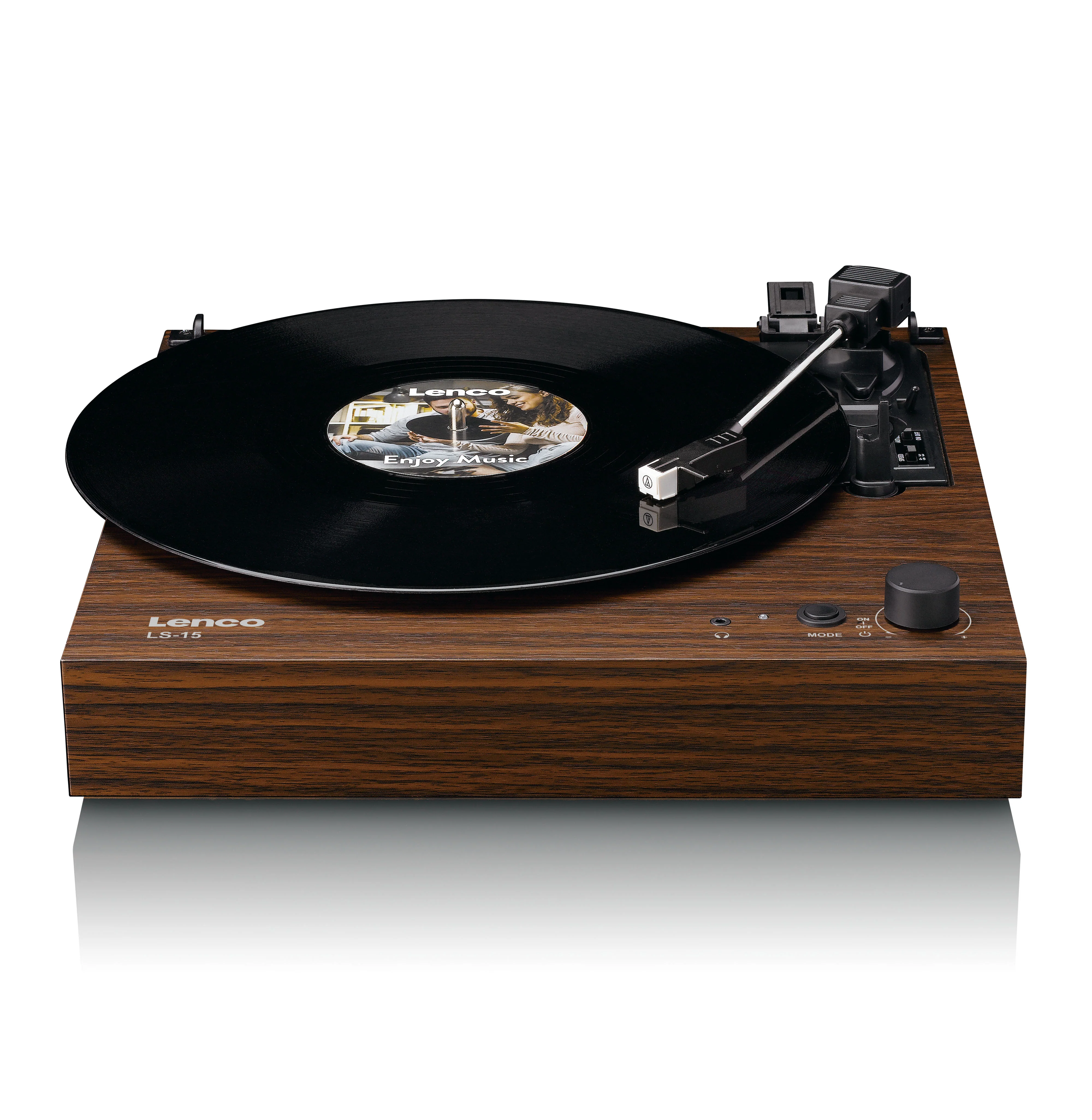 LENCO LS-15WD - Platenspeler met Bluetooth®, twee ingebouwde speakers en AT3600L cartridge - Houtkleurig - Image 4