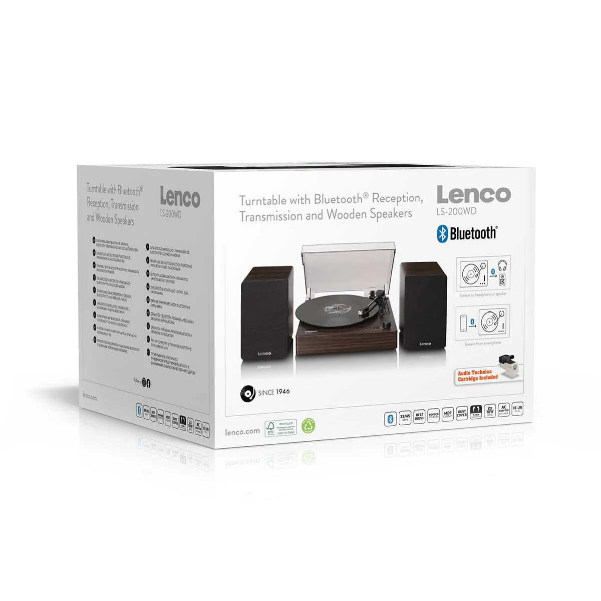 LENCO LS-200WD - Platenspeler met Bluetooth® - Twee externe luidsprekers en ingebouwde stereo versterker - Hout - Image 11