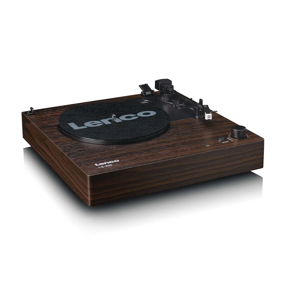 LENCO LS-200WD - Platenspeler met Bluetooth® - Twee externe luidsprekers en ingebouwde stereo versterker - Hout - Image 6
