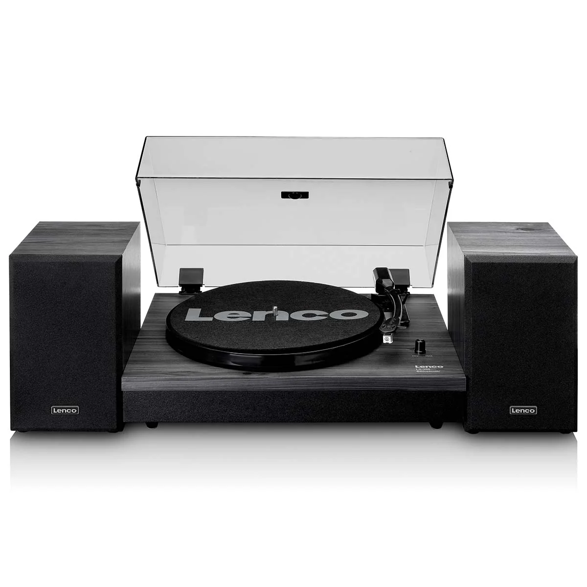 LENCO LS-300BK - Platenspeler met Bluetooth® en twee externe speakers - Zwart