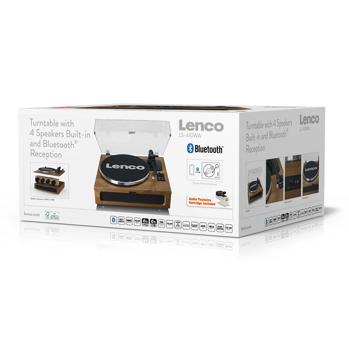 LENCO LS-410WA - Platenspeler met 4 ingebouwde luidsprekers - Hout - Image 17
