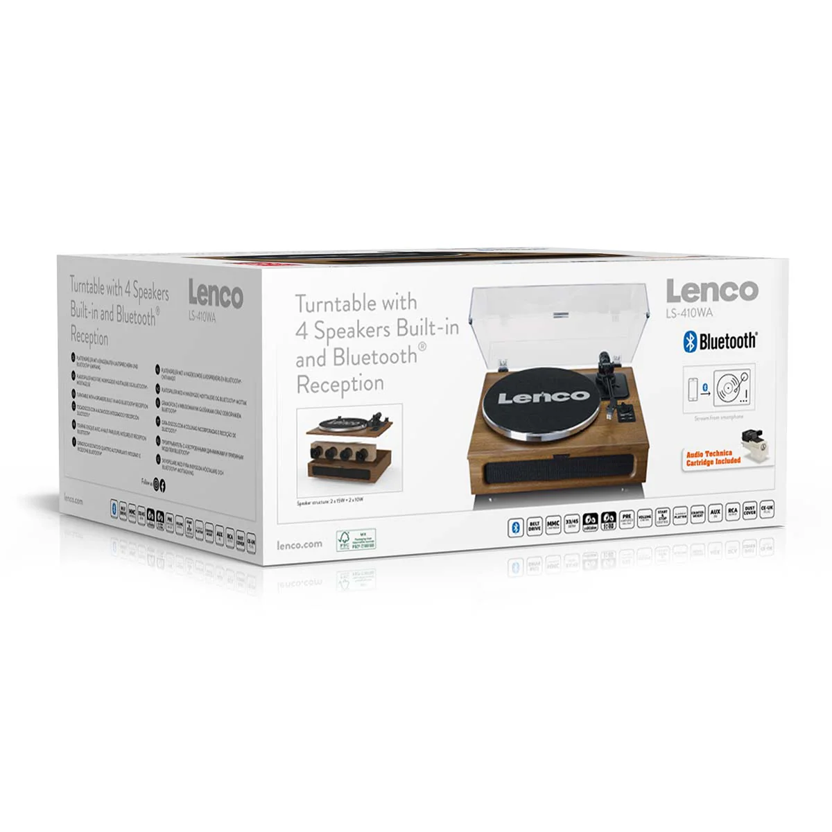 LENCO LS-410WA - Platenspeler met 4 ingebouwde luidsprekers - Hout - Image 18