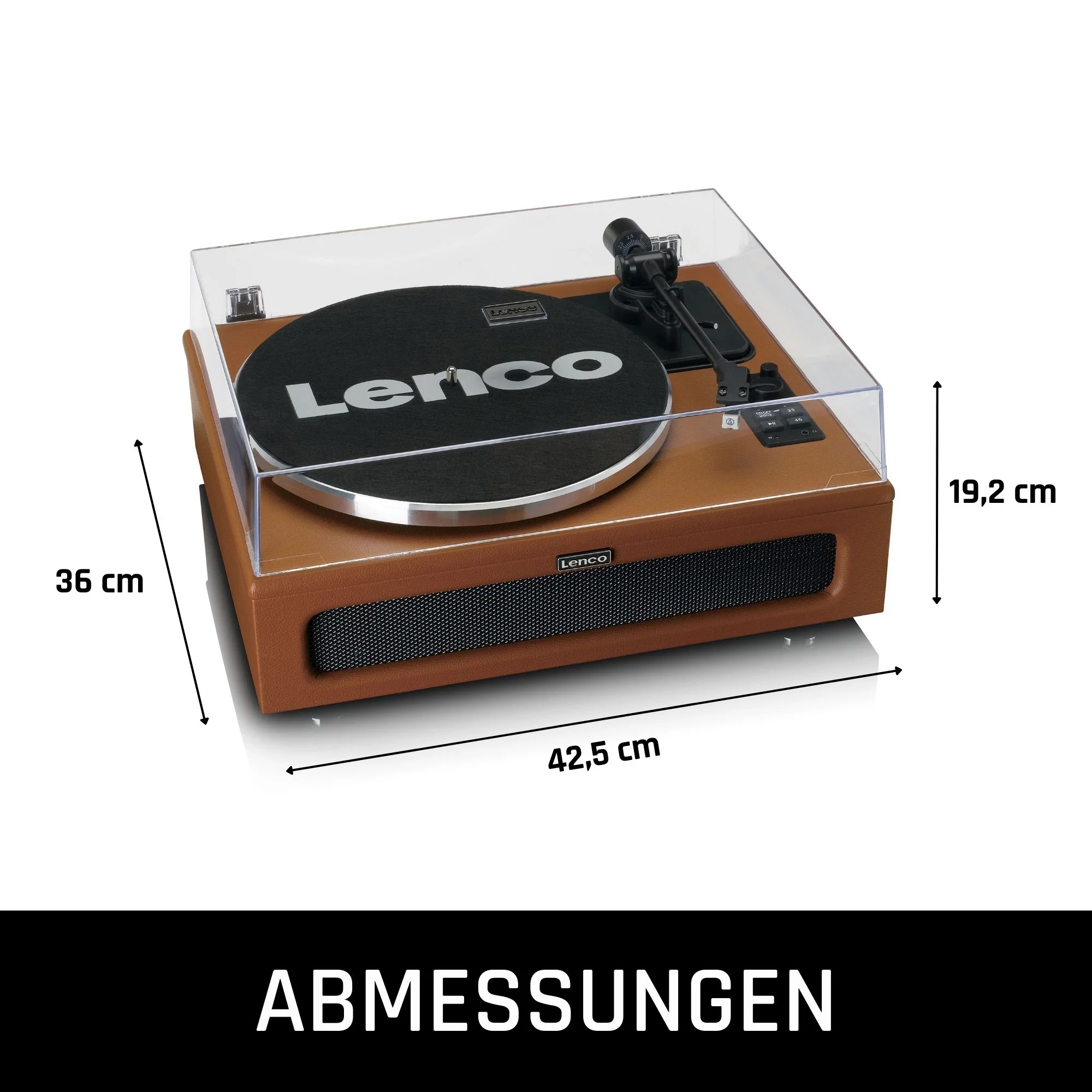 LENCO LS-430BN - Platenspeler met 4 ingebouwde Luidsprekers - Bruin - Image 16