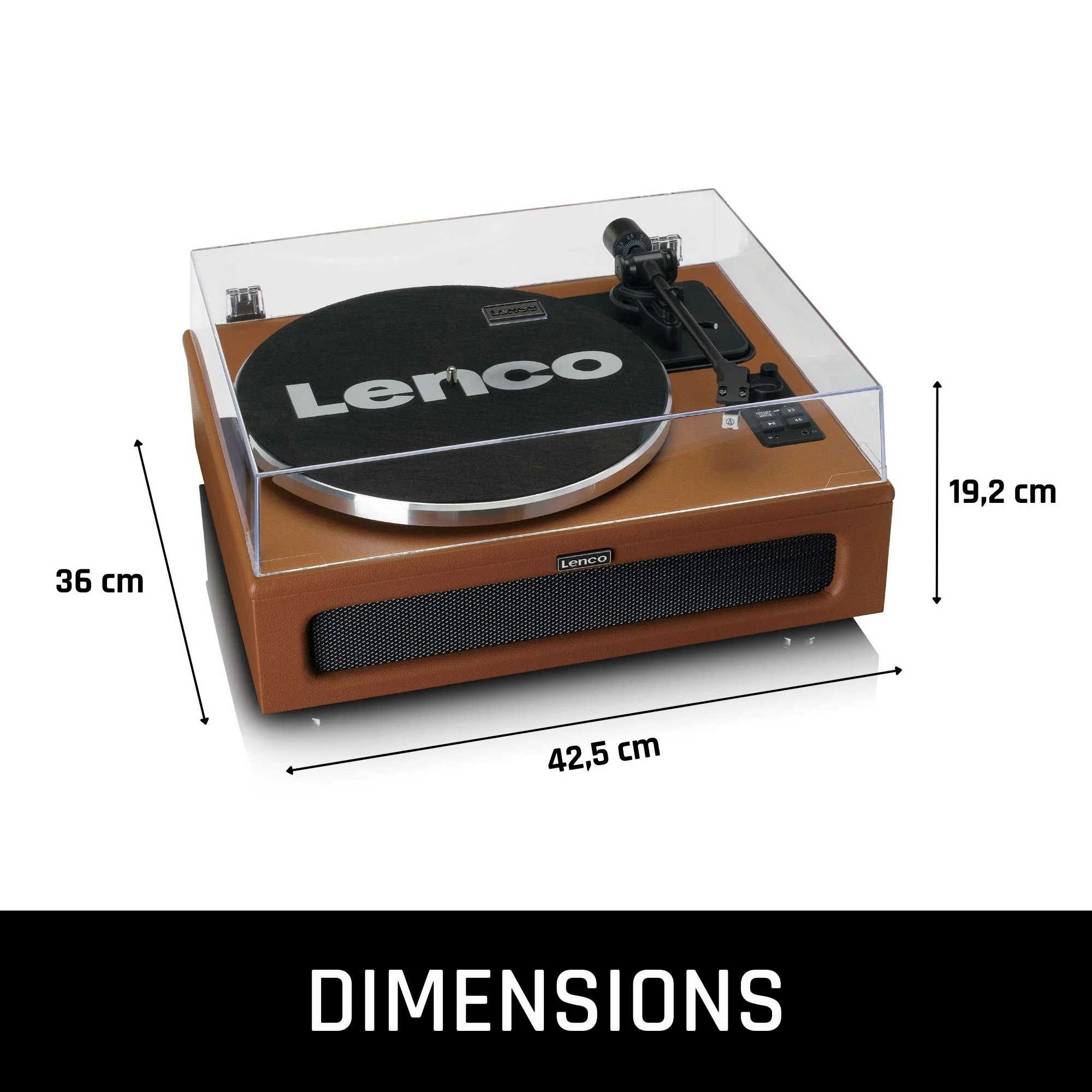 LENCO LS-430BN - Platenspeler met 4 ingebouwde Luidsprekers - Bruin - Image 17
