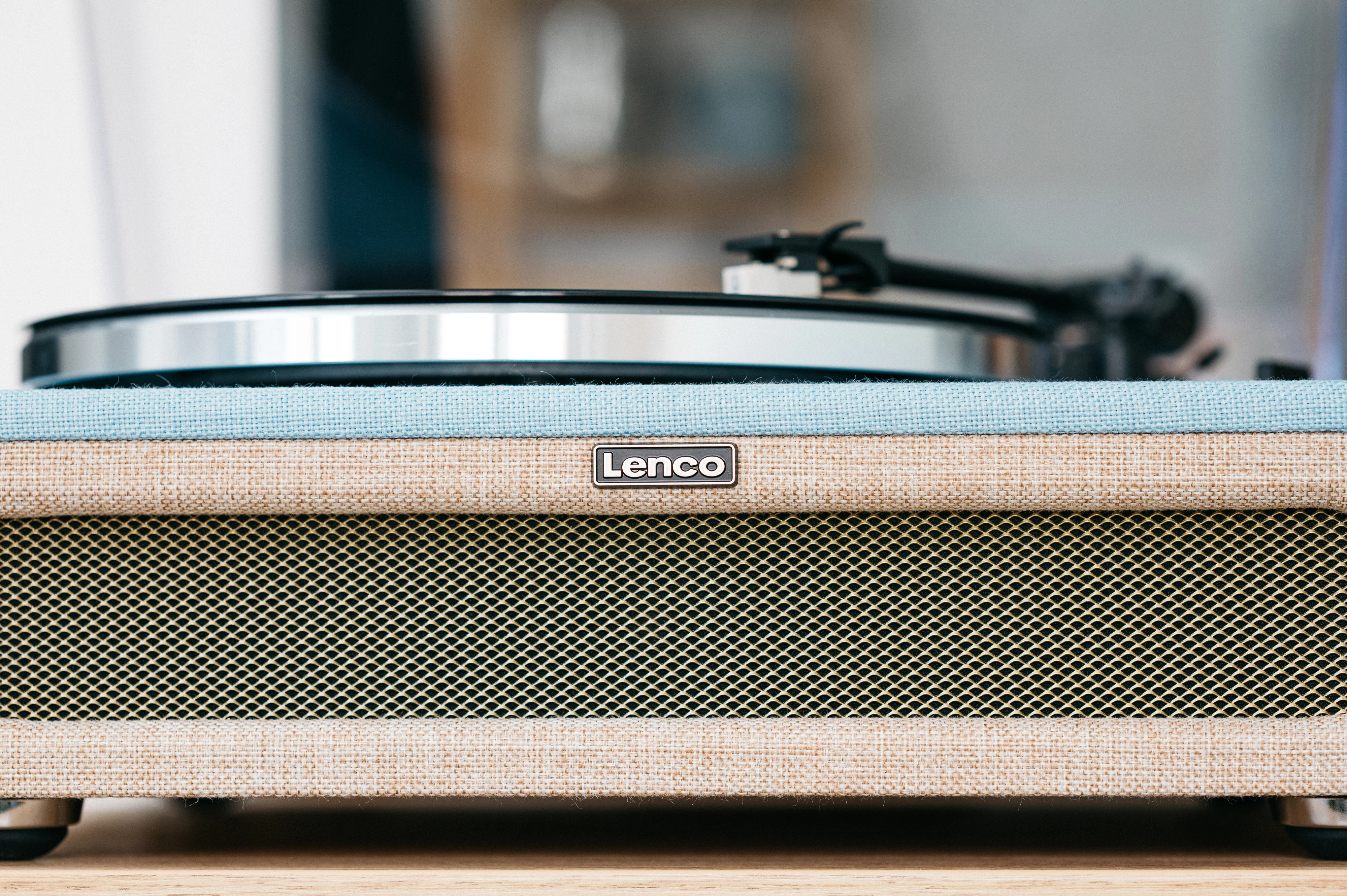 LENCO LS-440BUBG - Platenspeler met 4 ingebouwde Luidsprekers - Stof - Blauw/Taupe - Image 25