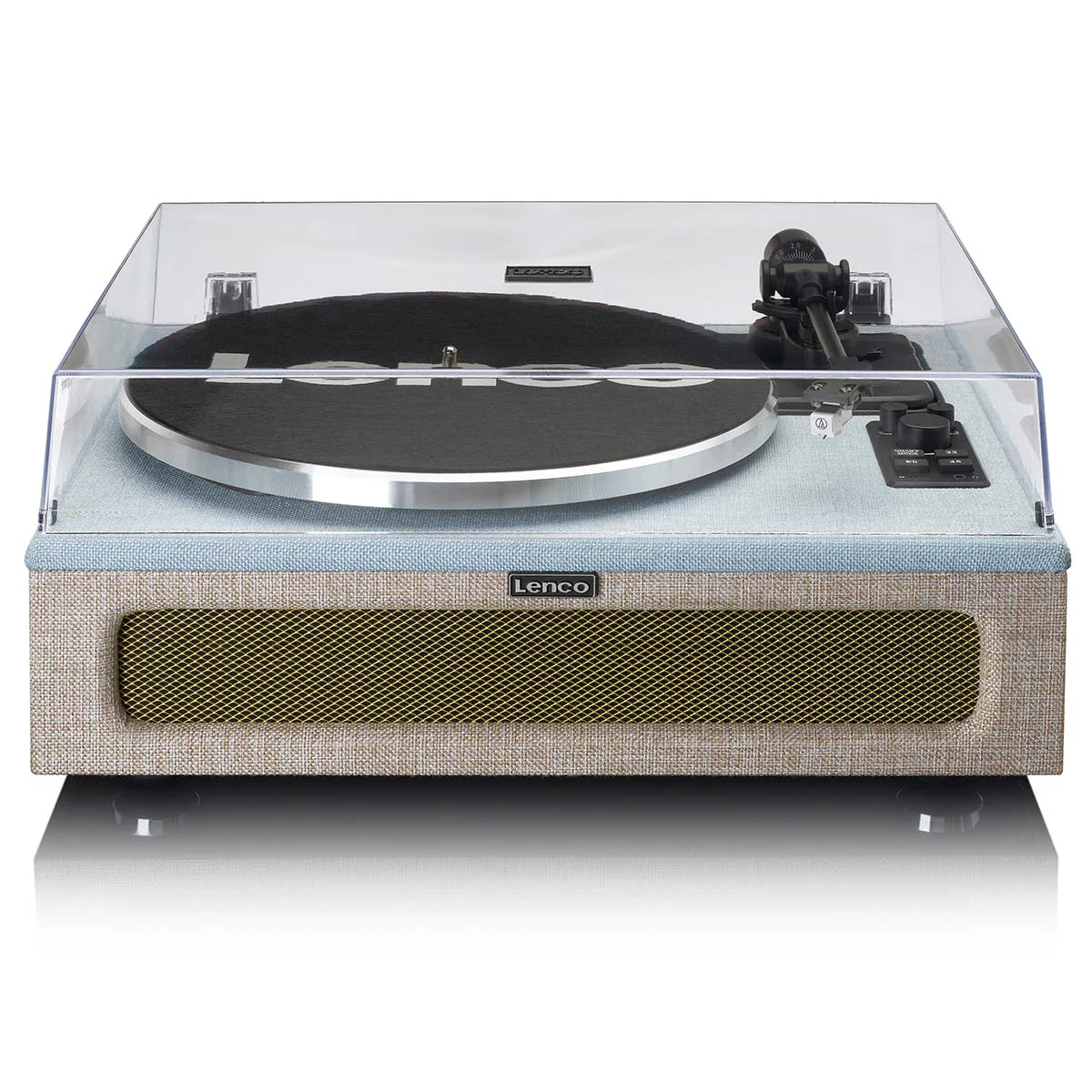 LENCO LS-440BUBG - Platenspeler met 4 ingebouwde Luidsprekers - Stof - Blauw/Taupe - Image 5
