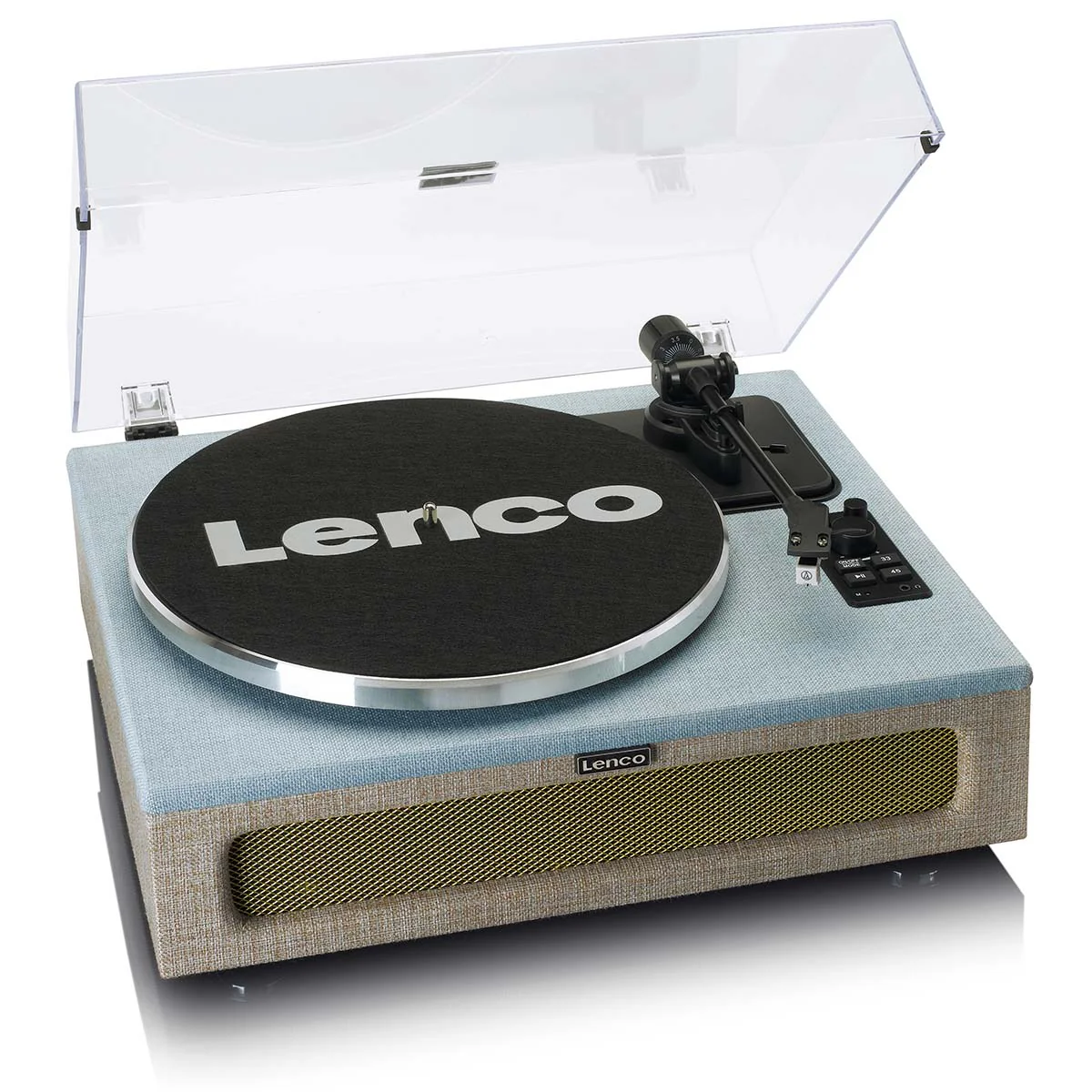 LENCO LS-440BUBG - Platenspeler met 4 ingebouwde Luidsprekers - Stof - Blauw/Taupe - Image 7