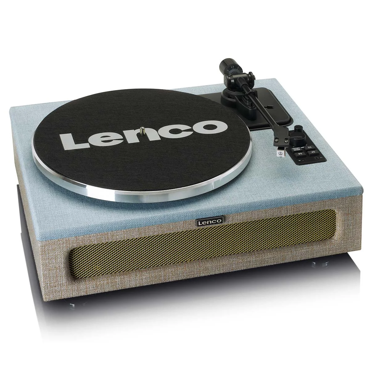 LENCO LS-440BUBG - Platenspeler met 4 ingebouwde Luidsprekers - Stof - Blauw/Taupe - Image 8