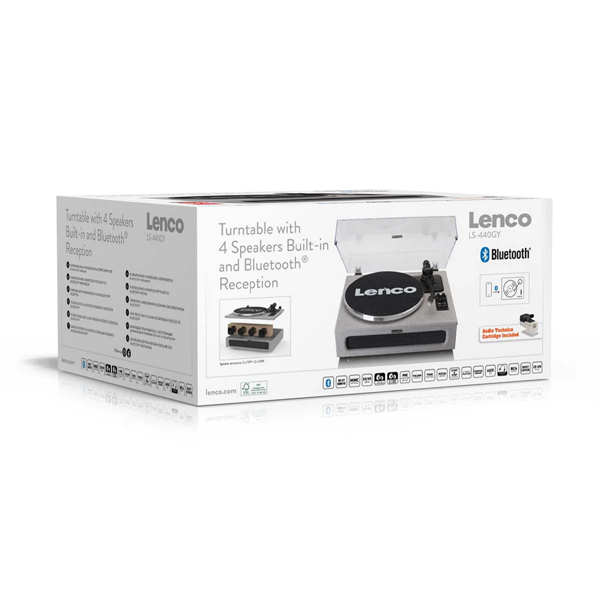 LENCO LS-440GY - Platenspeler met 4 ingebouwde Luidsprekers - Stof - Grijs - Image 22