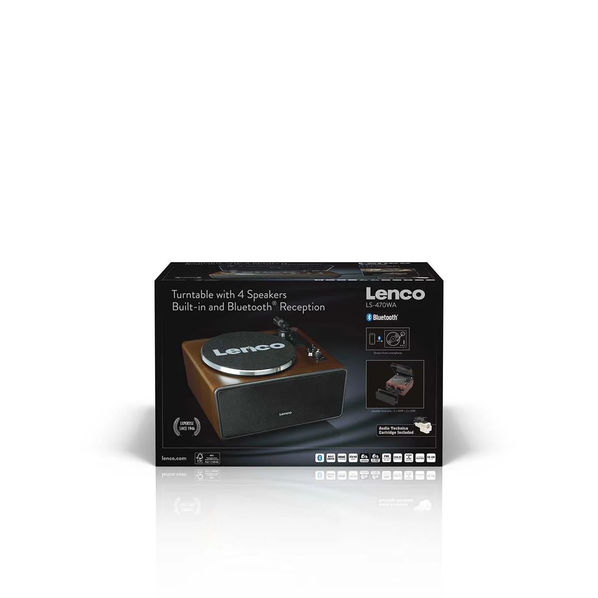 LENCO LS-470WA - Platenspeler met ingebouwde speakers en Bluetooth® - Walnoot - Image 14