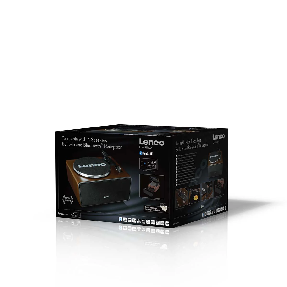 LENCO LS-470WA - Platenspeler met ingebouwde speakers en Bluetooth® - Walnoot - Image 15