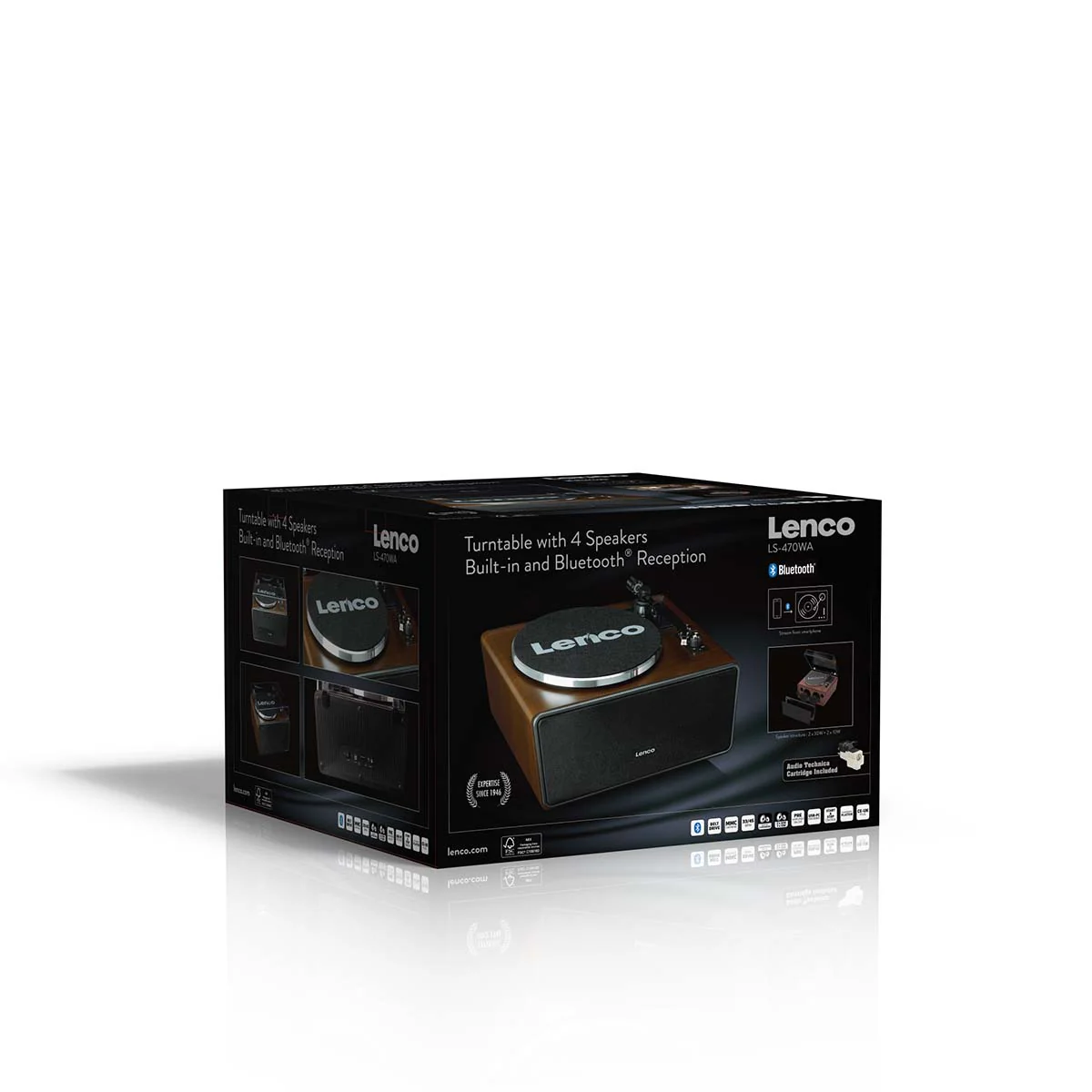 LENCO LS-470WA - Platenspeler met ingebouwde speakers en Bluetooth® - Walnoot - Image 16