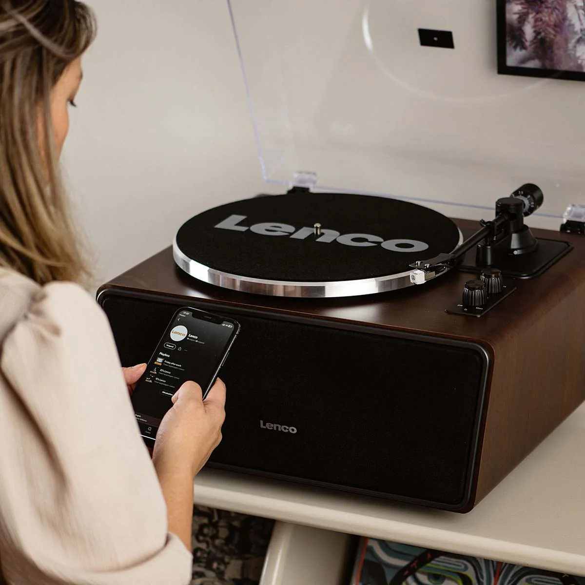 LENCO LS-470WA - Platenspeler met ingebouwde speakers en Bluetooth® - Walnoot - Image 20