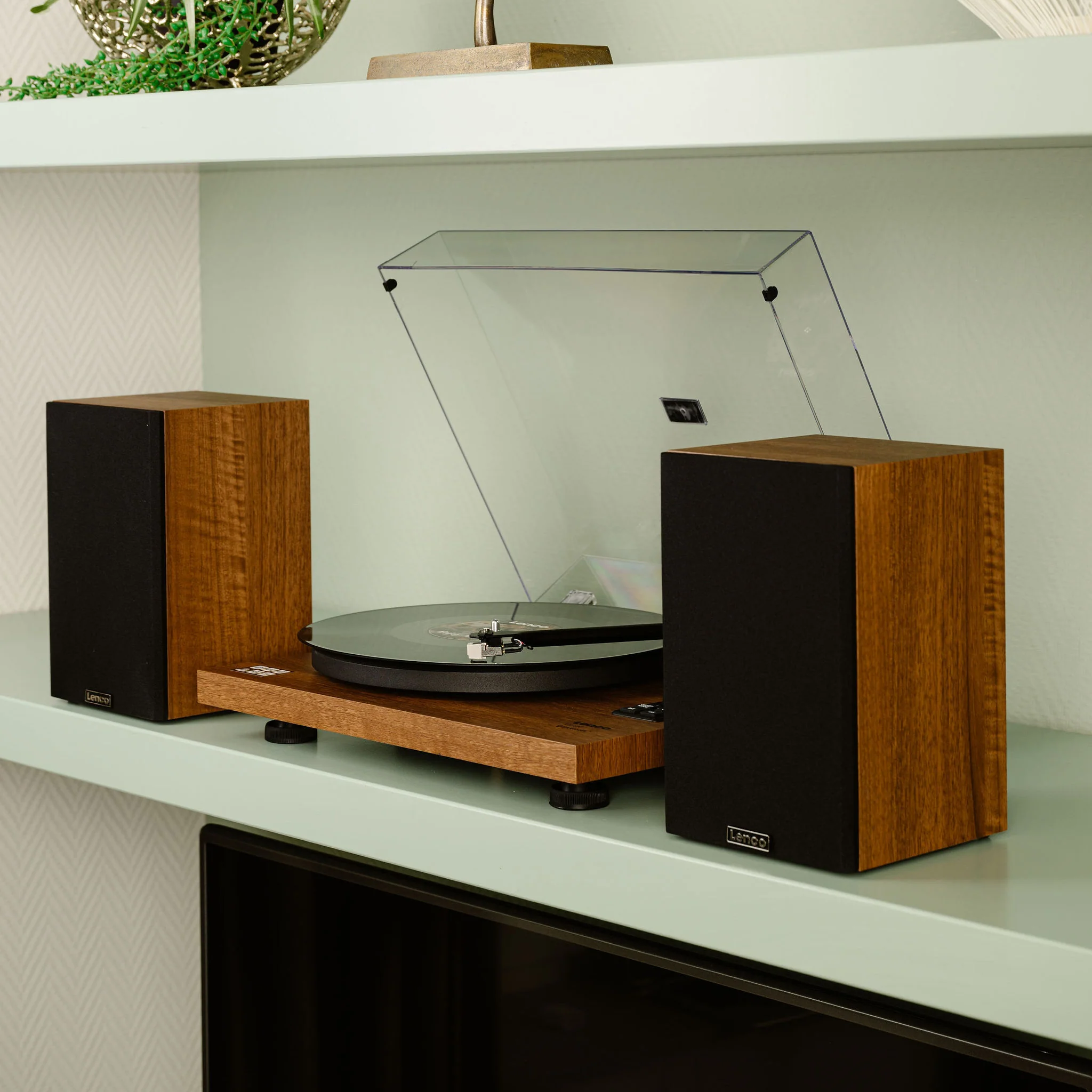 LENCO LS-480WD - Platenspeler met ingebouwde versterker en Bluetooth® plus 2 externe luidsprekers, hout - Image 12