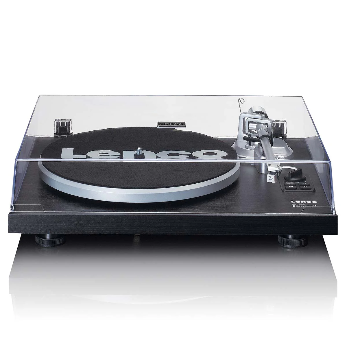 LENCO LS-500BK - Platenspeler met ingebouwde versterker en Bluetooth® plus 2 externe speakers - Zwart - Image 2