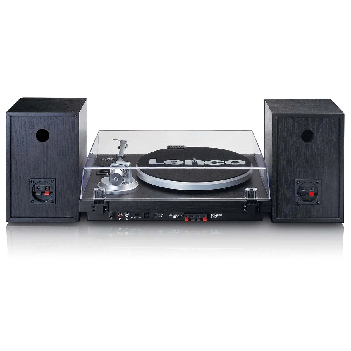 LENCO LS-500BK - Platenspeler met ingebouwde versterker en Bluetooth® plus 2 externe speakers - Zwart - Image 6