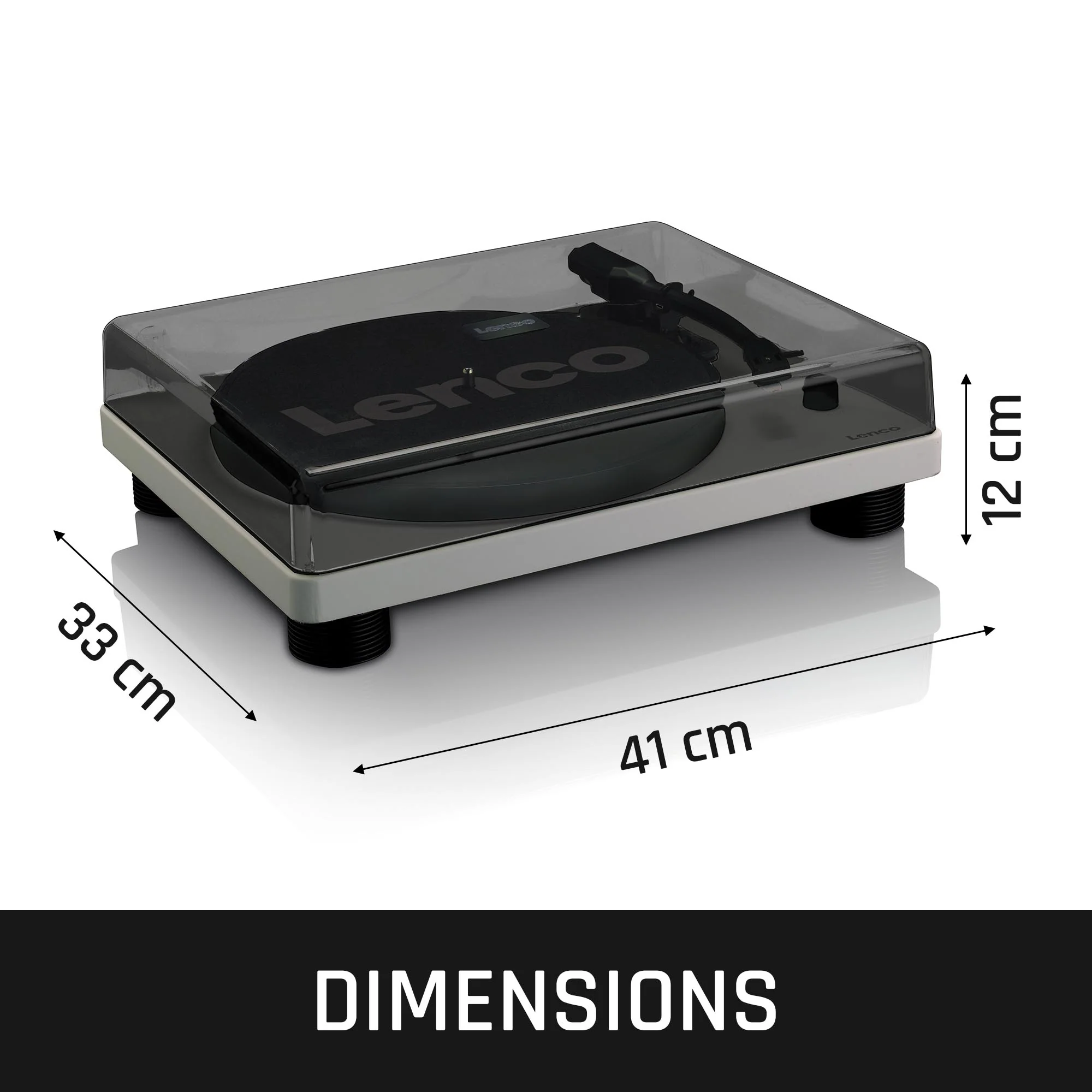 LENCO LS-50GY - Platenspeler mét ingebouwde speakers USB Encoding - Grijs - Image 12