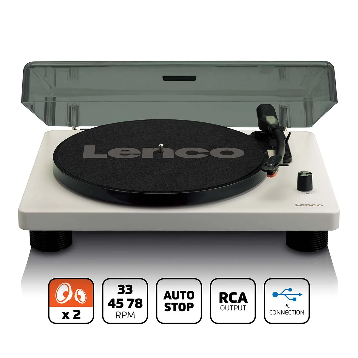 LENCO LS-50GY - Platenspeler mét ingebouwde speakers USB Encoding - Grijs - Image 9
