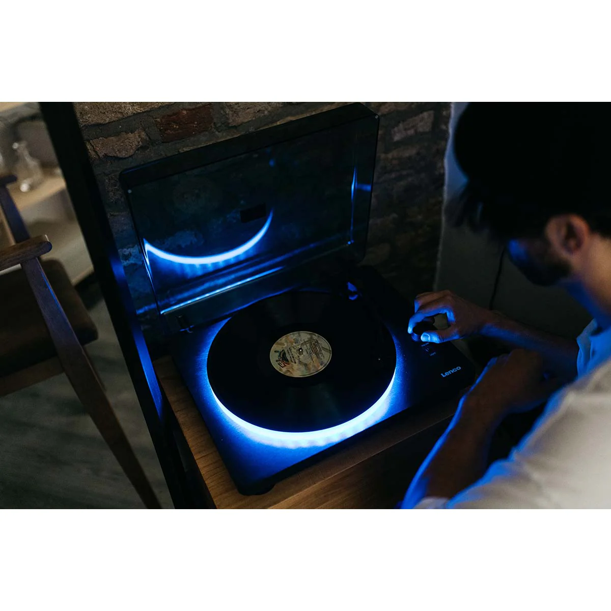 LENCO LS-50LEDBK - Platenspeler mét ingebouwde speakers USB Encoding en LED verlichting - Zwart - Image 12