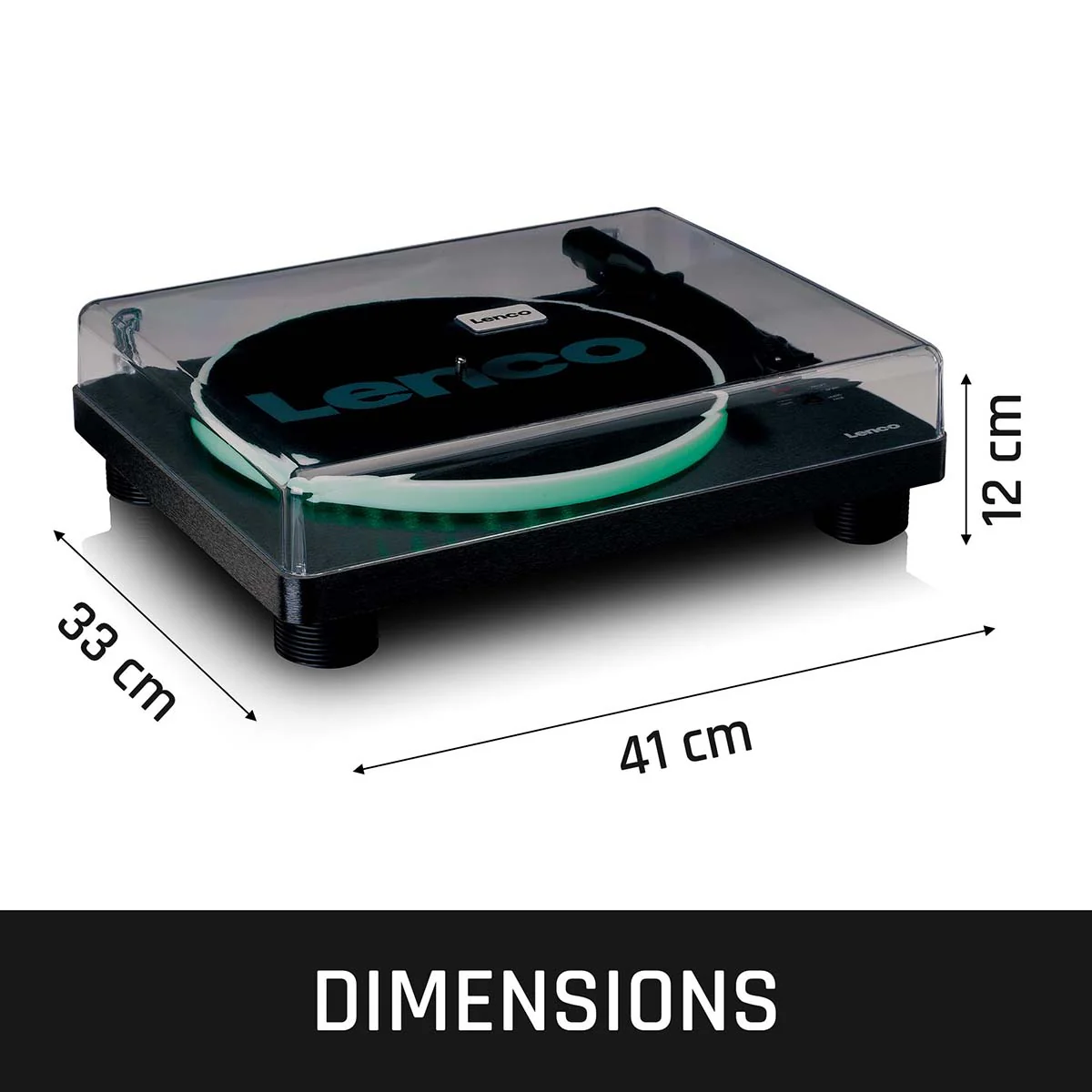 LENCO LS-50LEDBK - Platenspeler mét ingebouwde speakers USB Encoding en LED verlichting - Zwart - Image 13