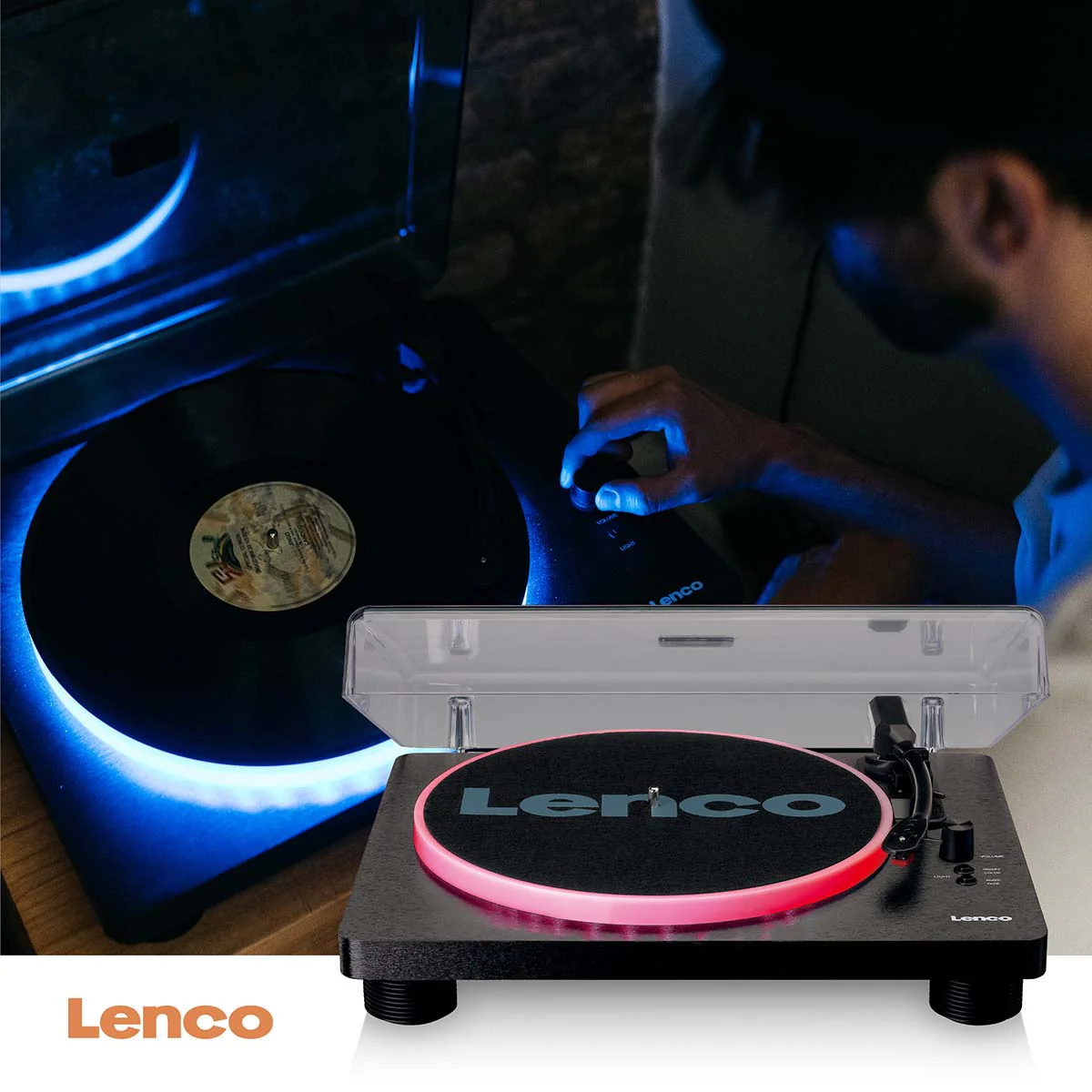 LENCO LS-50LEDBK - Platenspeler mét ingebouwde speakers USB Encoding en LED verlichting - Zwart - Image 17