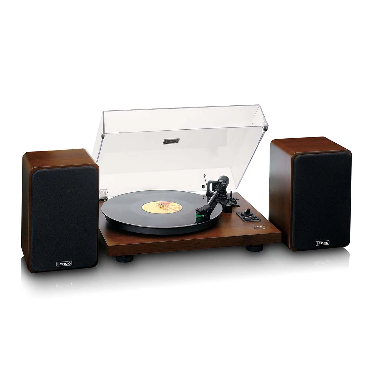 LENCO LS-600WA - Platenspeler met ingebouwde versterker en Bluetooth® plus 2 externe speakers - Walnoot - Image 13