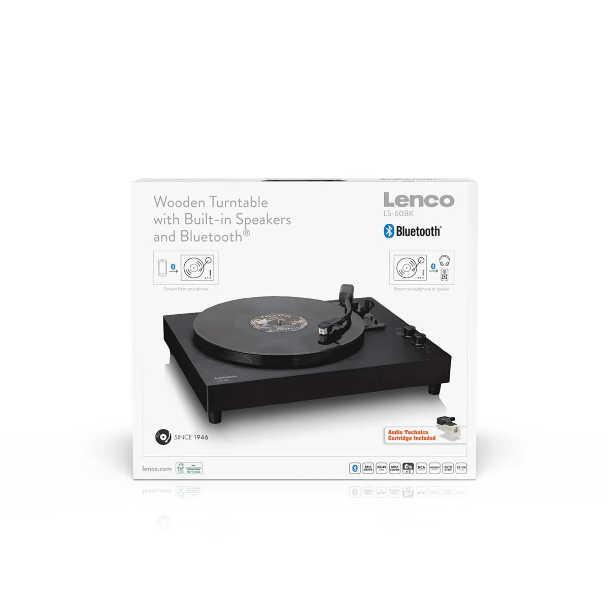 Lenco LS-60BK - Houten platenspeler met Bluetooth en ingebouwde speakers - Zwart - Image 15