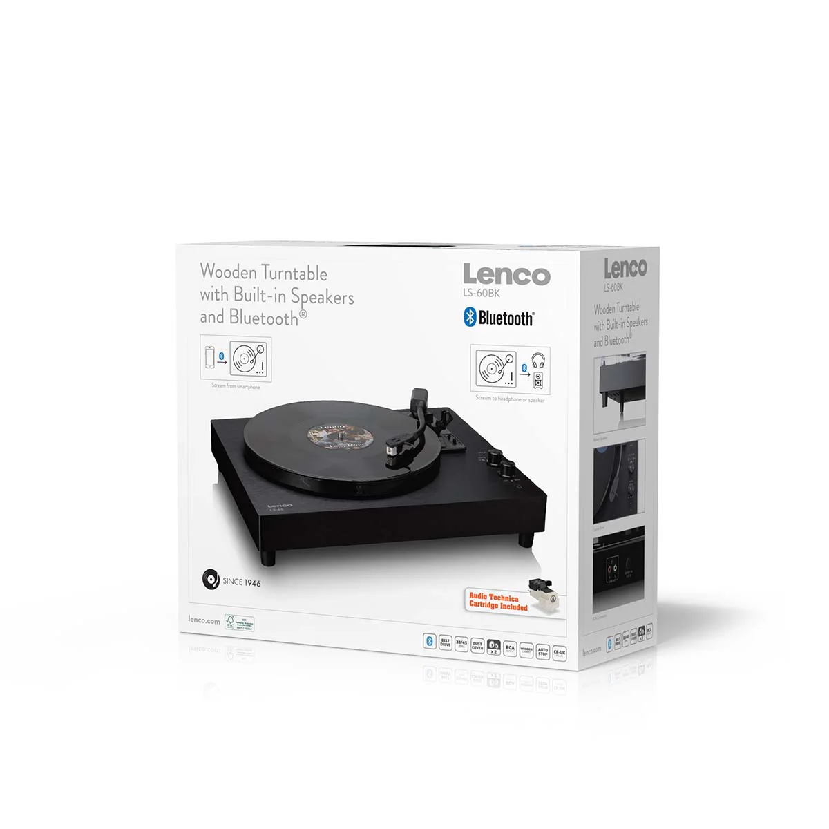 Lenco LS-60BK - Houten platenspeler met Bluetooth en ingebouwde speakers - Zwart - Image 16