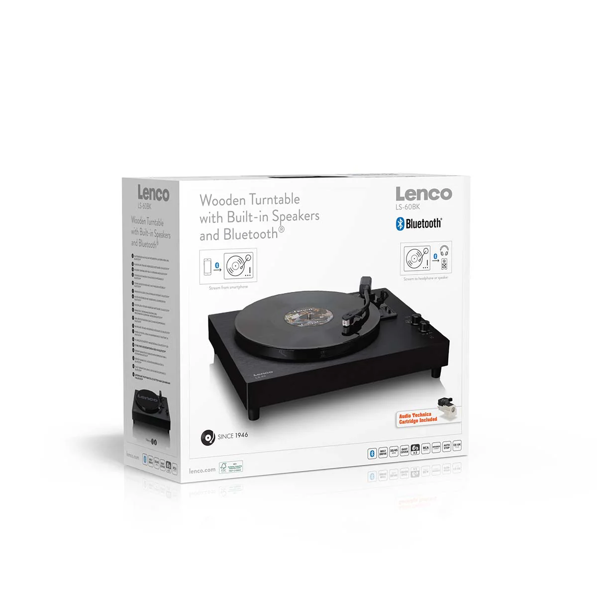 Lenco LS-60BK - Houten platenspeler met Bluetooth en ingebouwde speakers - Zwart - Image 17