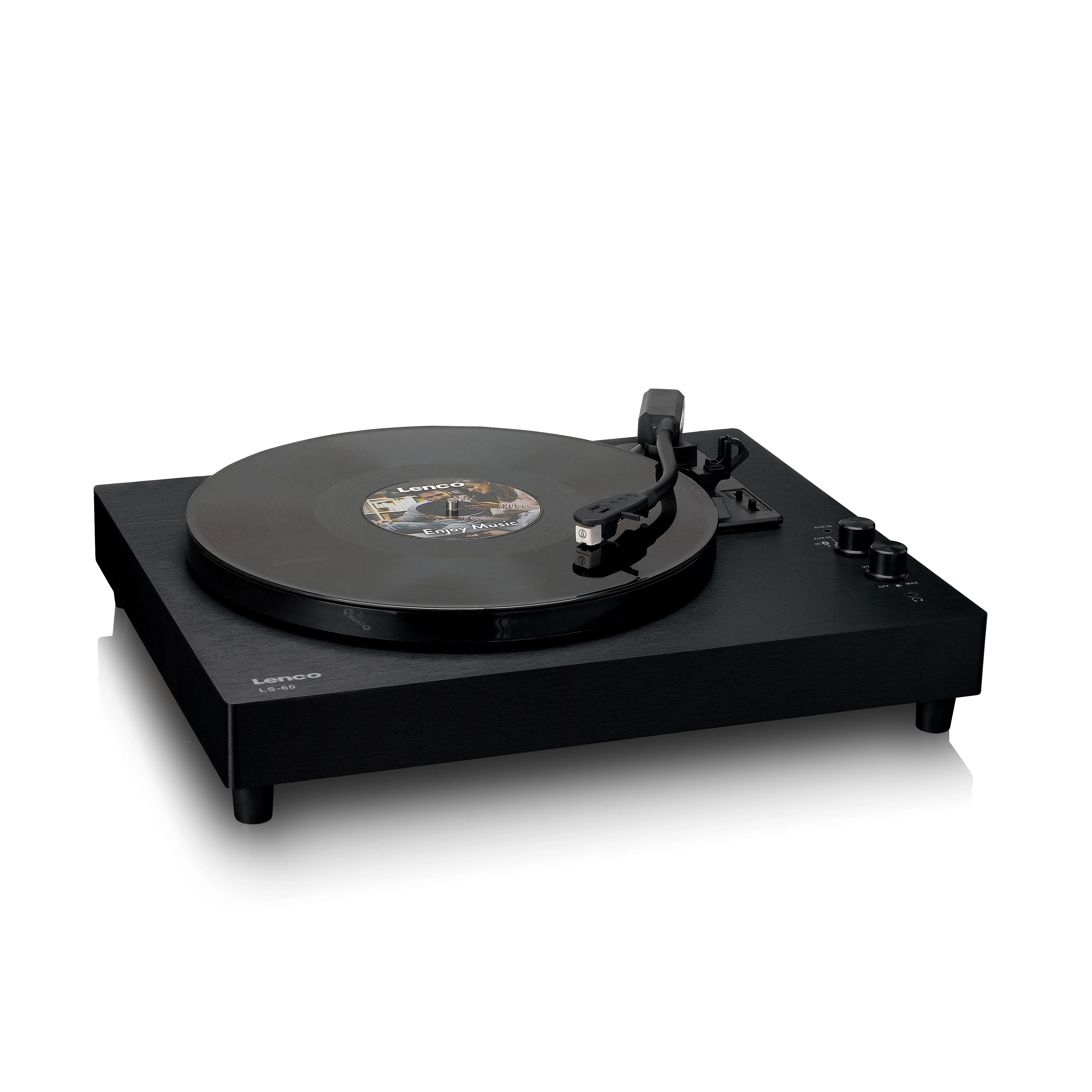 Lenco LS-60BK - Houten platenspeler met Bluetooth en ingebouwde speakers - Zwart - Image 8