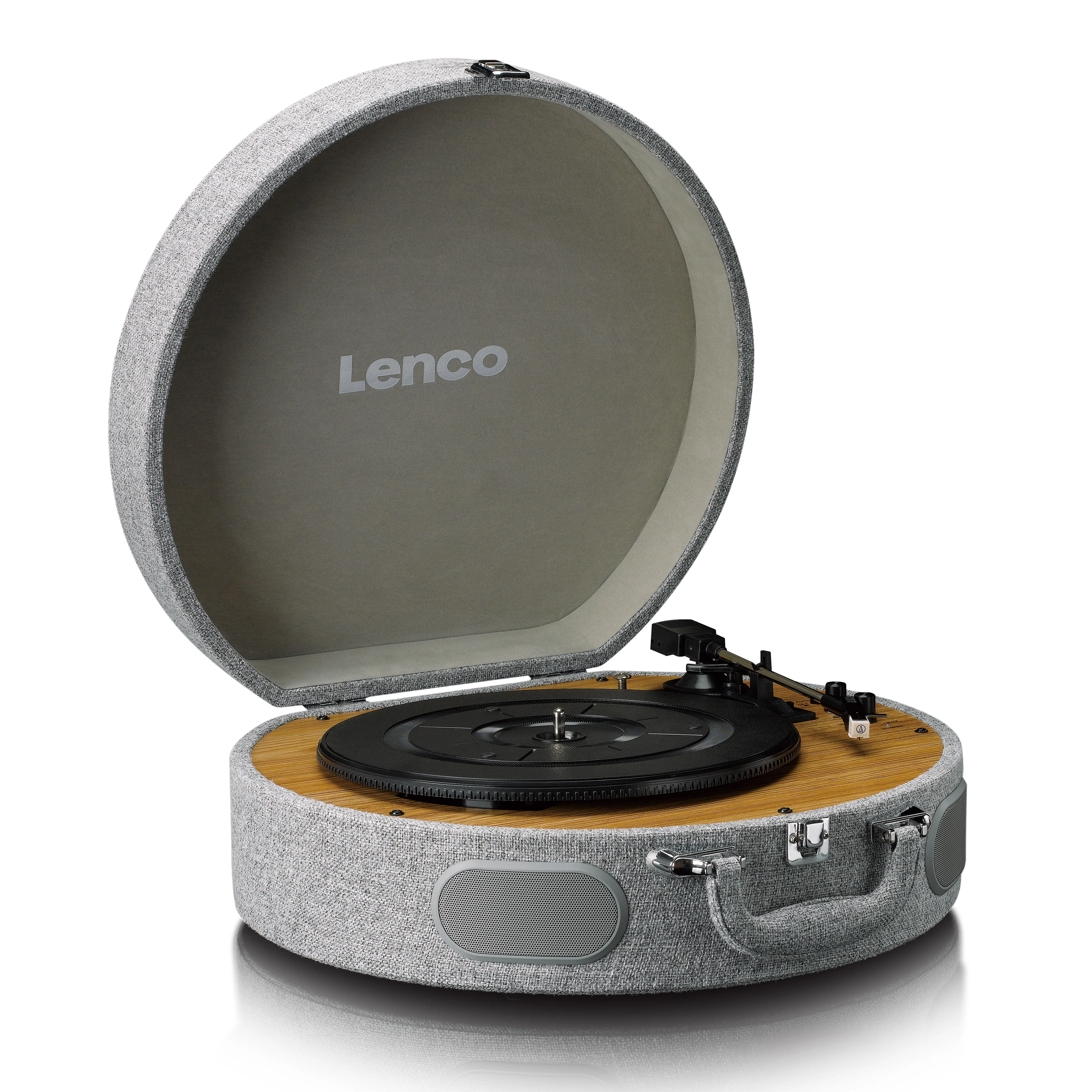 LENCO LS-66GY - Houten retro platenspeler met ingebouwde speakers, Bluetooth® en AT3600L cartridge - Grijs - Image 8