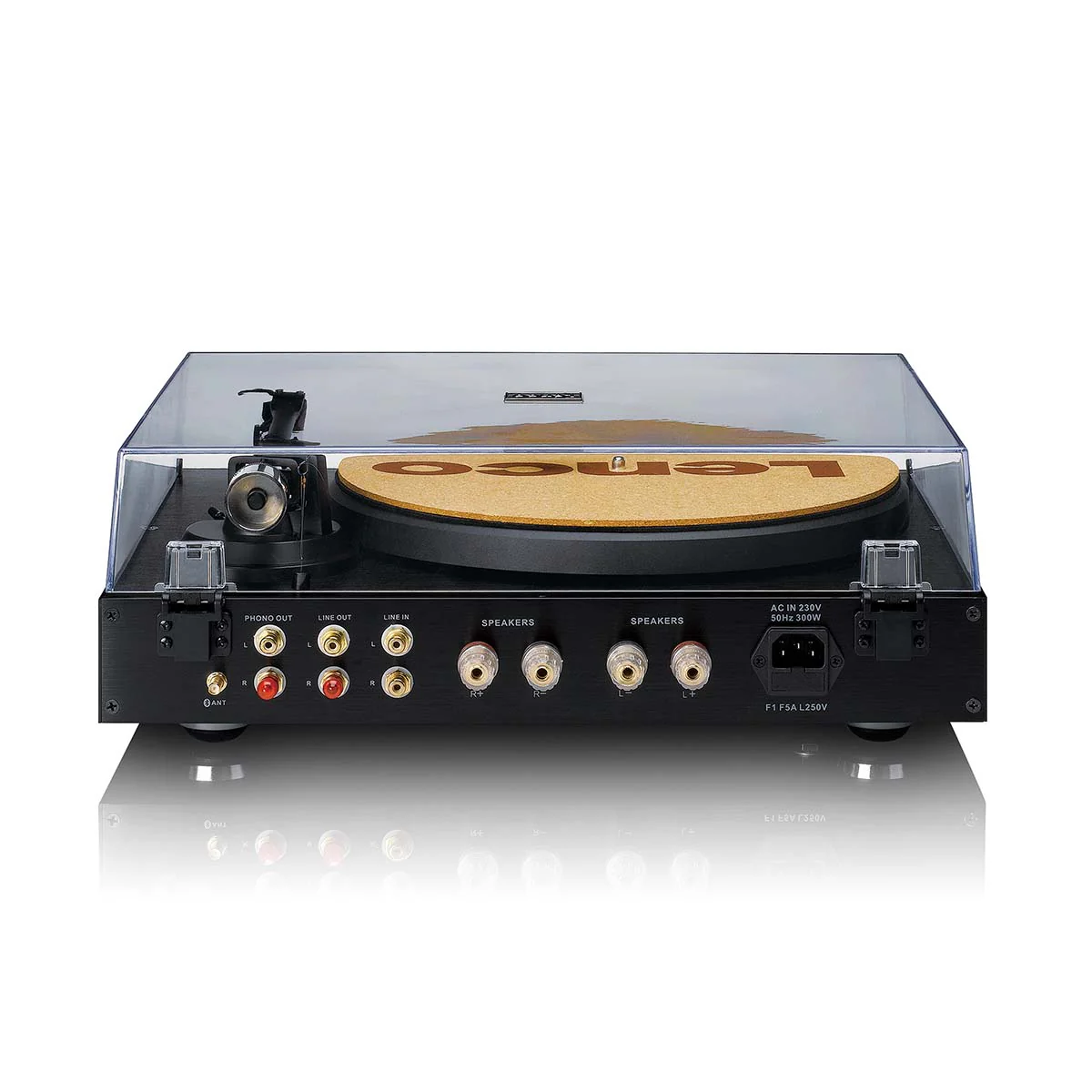 LENCO LS-700BK - High power HiFi platenspeler met speakers, Bluetooth® en Ortofon 2M Red - Ingebouwde stereo versterker met 2 x 100W RMS uitgangsvermogen - Zwart - Image 7