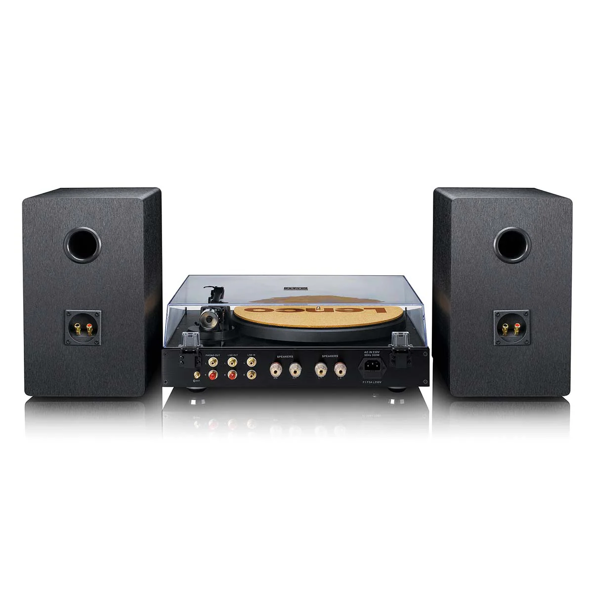 LENCO LS-700BK - High power HiFi platenspeler met speakers, Bluetooth® en Ortofon 2M Red - Ingebouwde stereo versterker met 2 x 100W RMS uitgangsvermogen - Zwart - Image 8