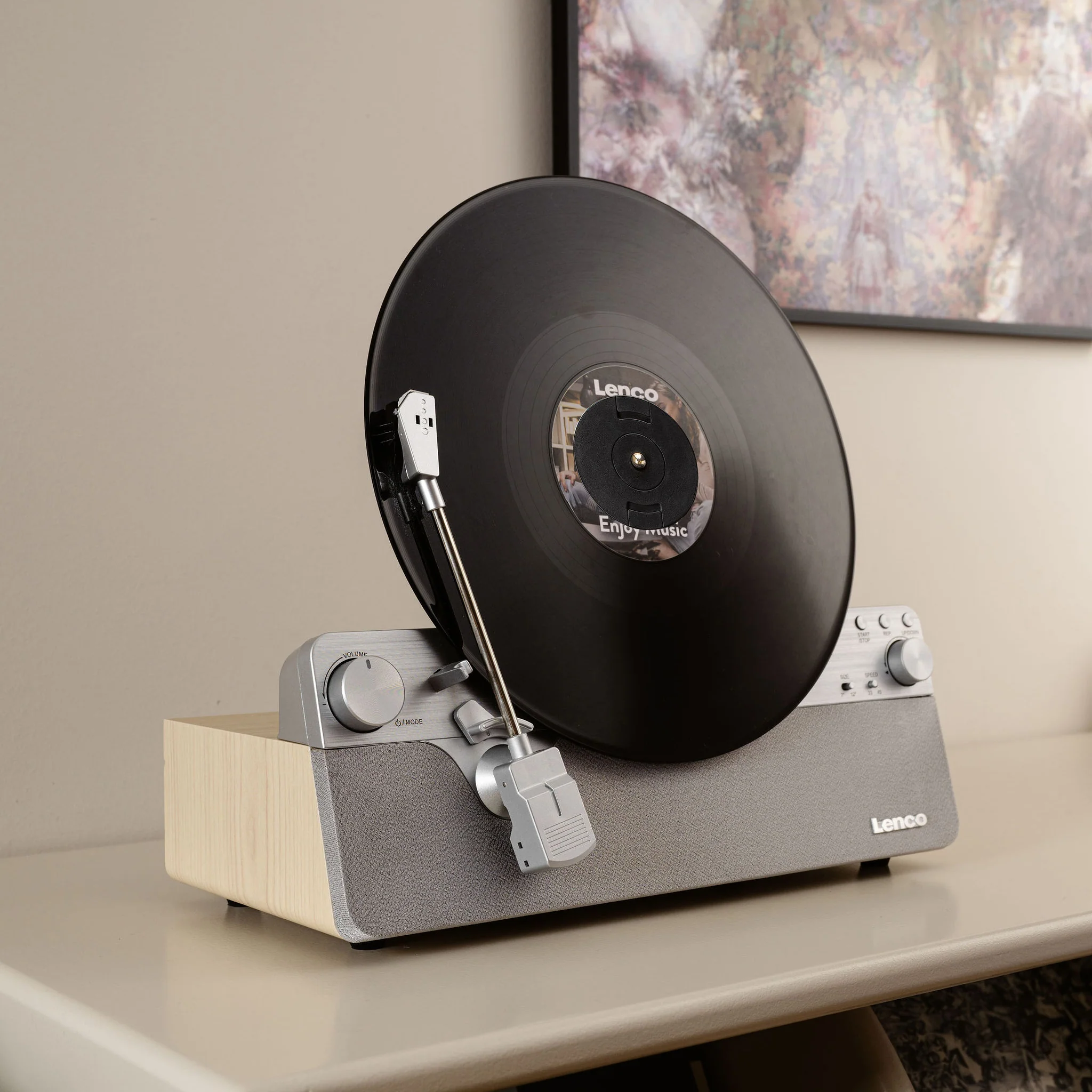 LENCO LSA-071SI - Volautomatische verticale platenspeler met ingebouwde luidsprekers en Bluetooth® - Zilver - Image 14