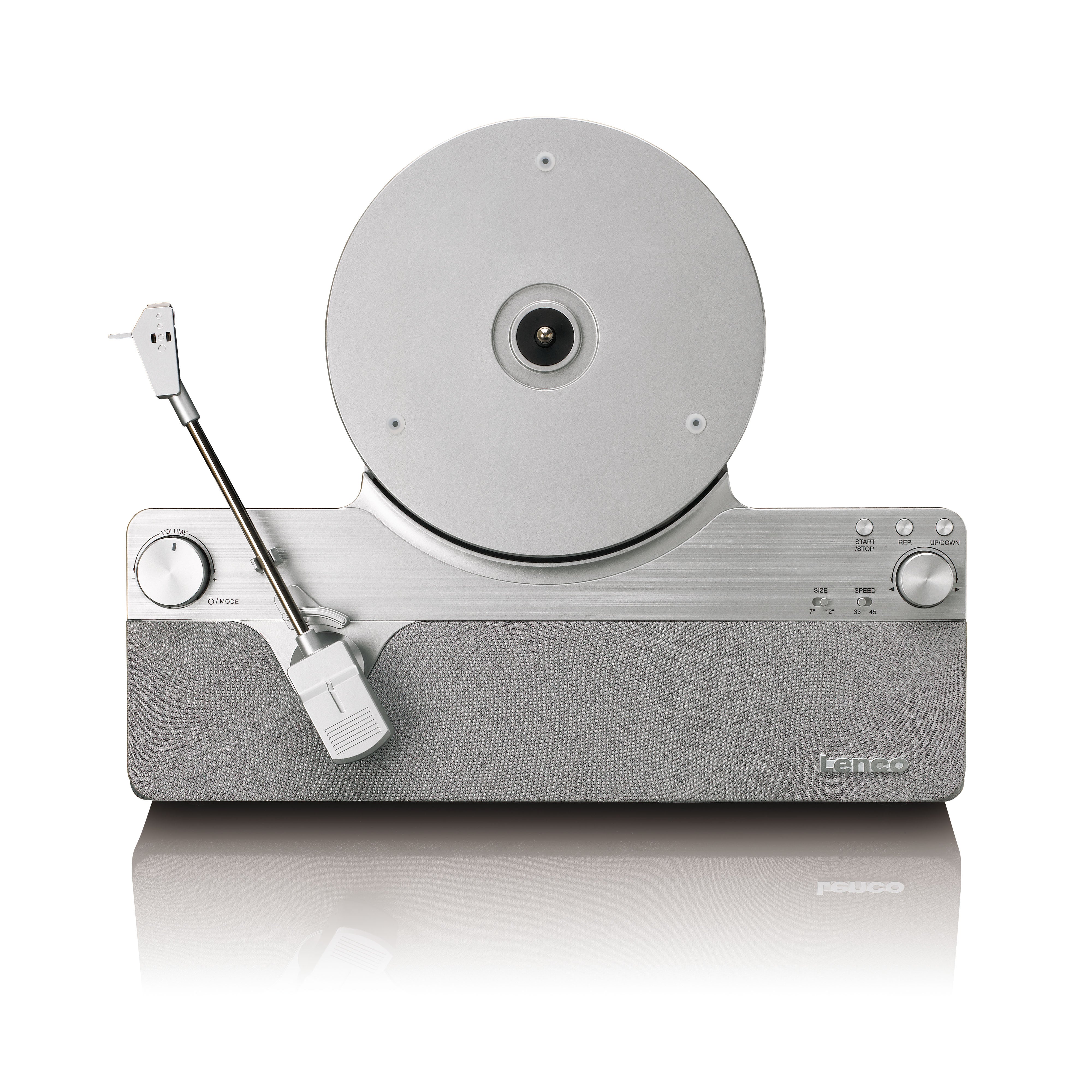 LENCO LSA-071SI - Volautomatische verticale platenspeler met ingebouwde luidsprekers en Bluetooth® - Zilver - Image 3