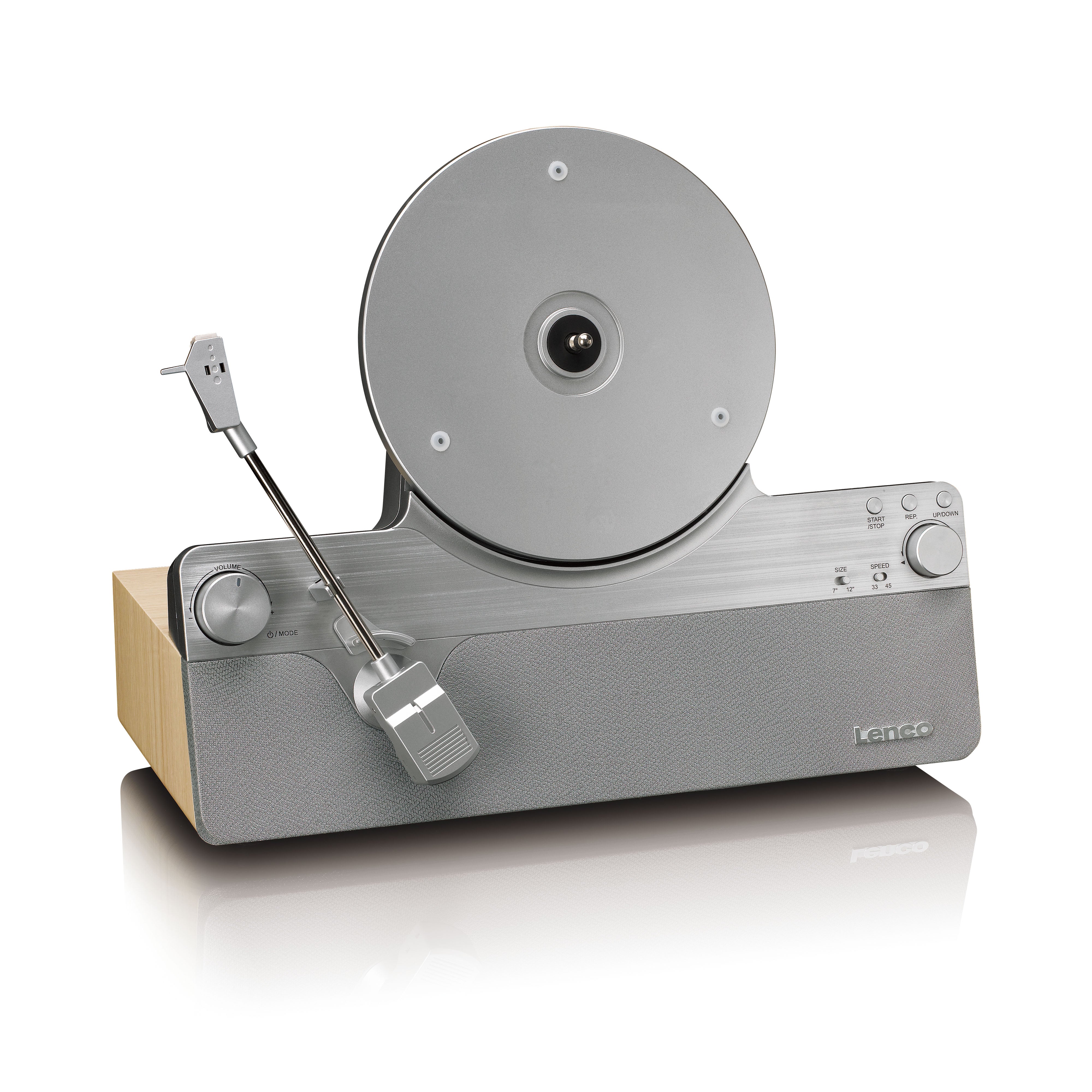 LENCO LSA-071SI - Volautomatische verticale platenspeler met ingebouwde luidsprekers en Bluetooth® - Zilver - Image 4