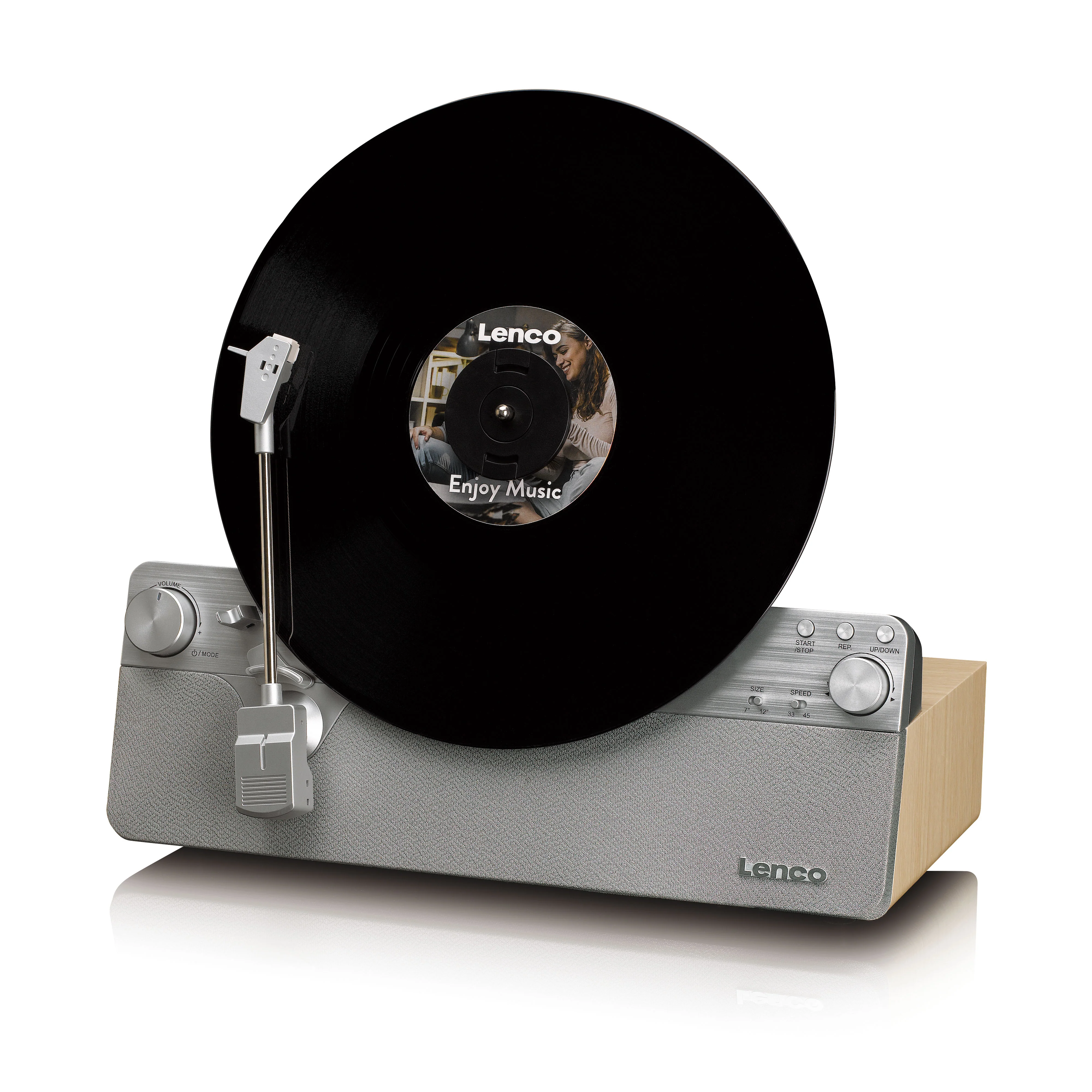 LENCO LSA-071SI - Volautomatische verticale platenspeler met ingebouwde luidsprekers en Bluetooth® - Zilver - Image 5
