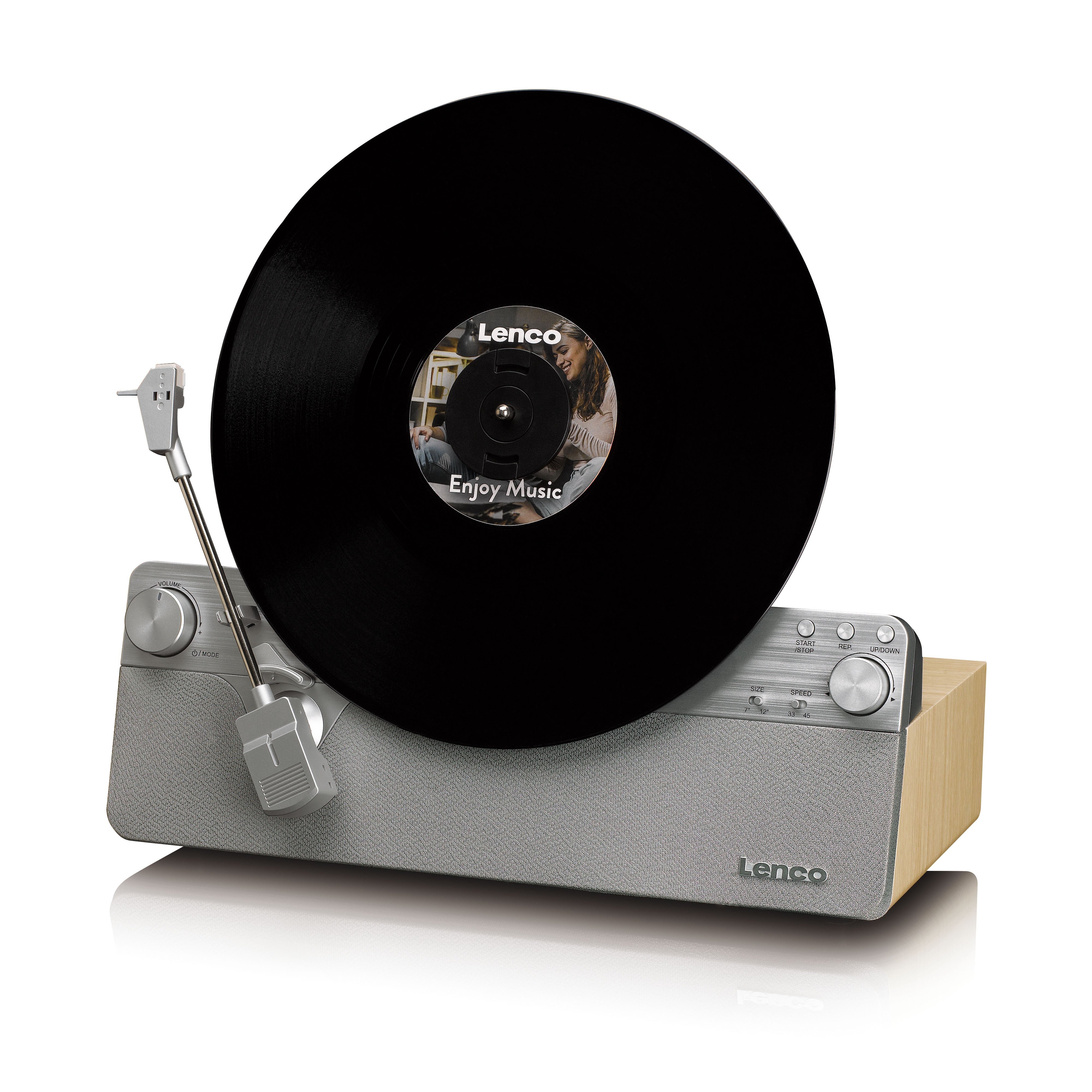 LENCO LSA-071SI - Volautomatische verticale platenspeler met ingebouwde luidsprekers en Bluetooth® - Zilver - Image 6