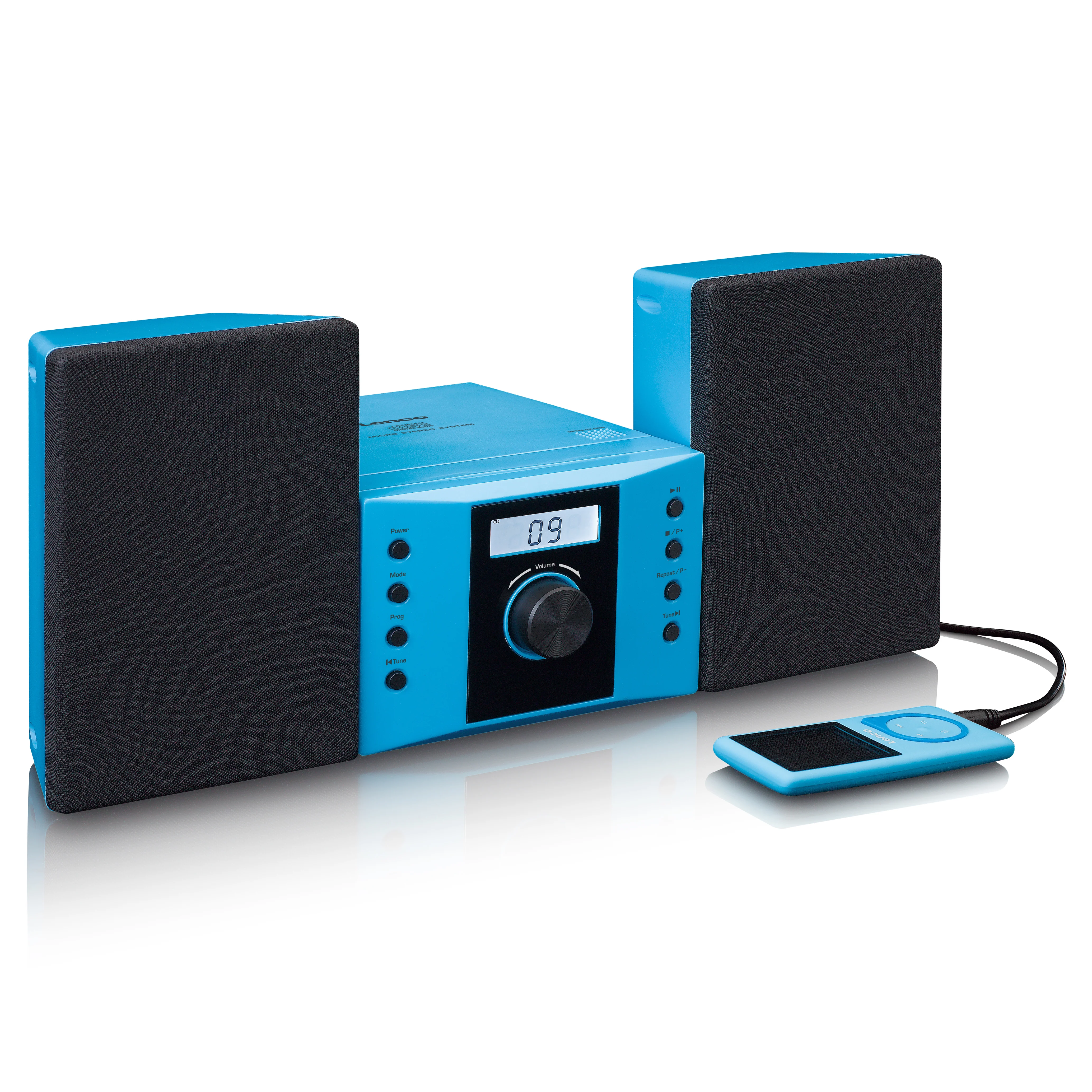 LENCO MC-013BU - Stereo set met FM radio en CD speler - Blauw - Image 2