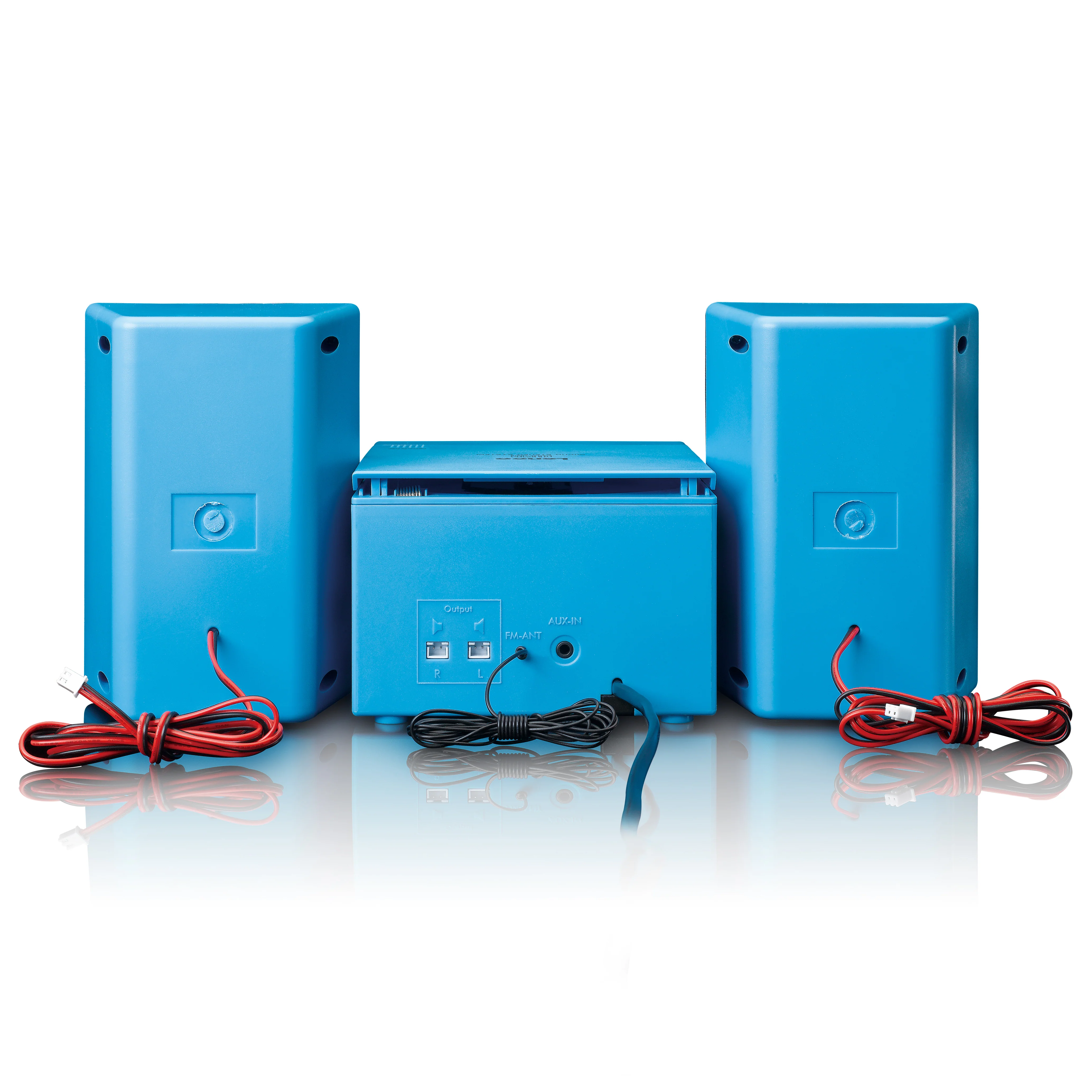 LENCO MC-013BU - Stereo set met FM radio en CD speler - Blauw - Image 4