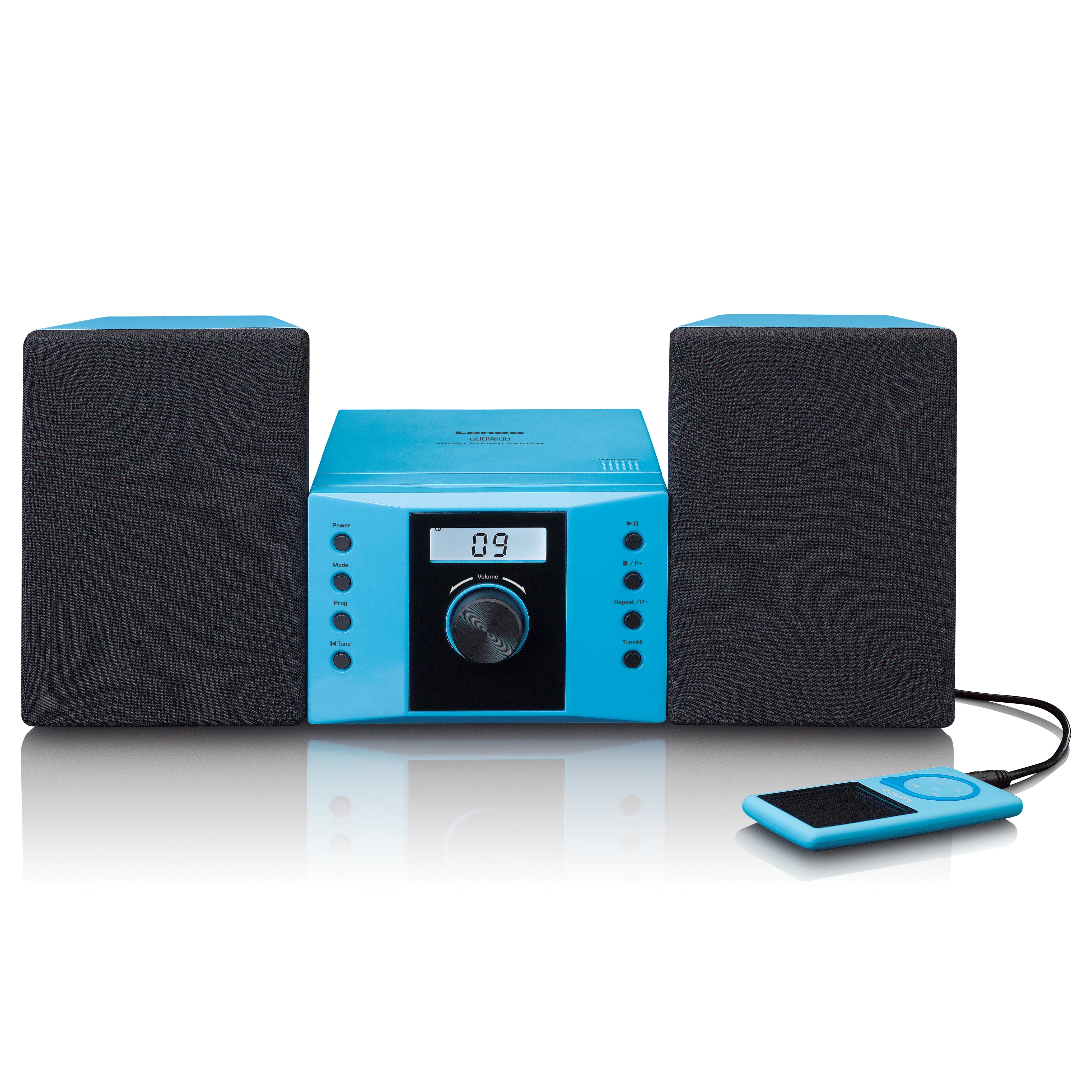 LENCO MC-013BU - Stereo set met FM radio en CD speler - Blauw - Image 5
