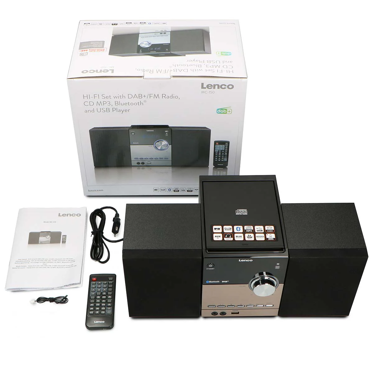 LENCO MC-150 - Stereo set met DAB+ FM CD en Bluetooth® en USB player - Zwart - Image 16