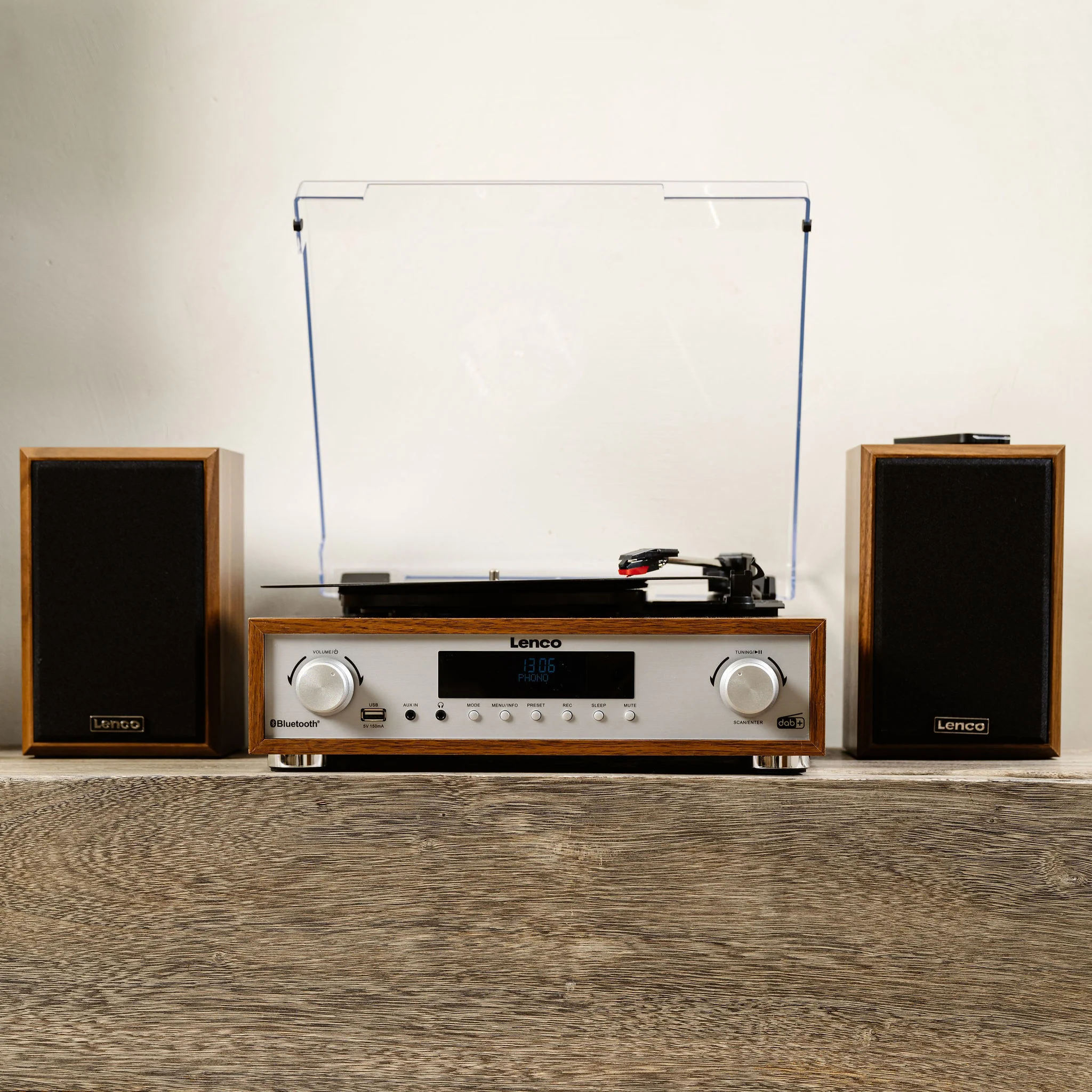 LENCO MC-160WD - HiFi Stereo set met platenspeler, DAB+/FM-radio en Bluetooth® - Hout - Image 11
