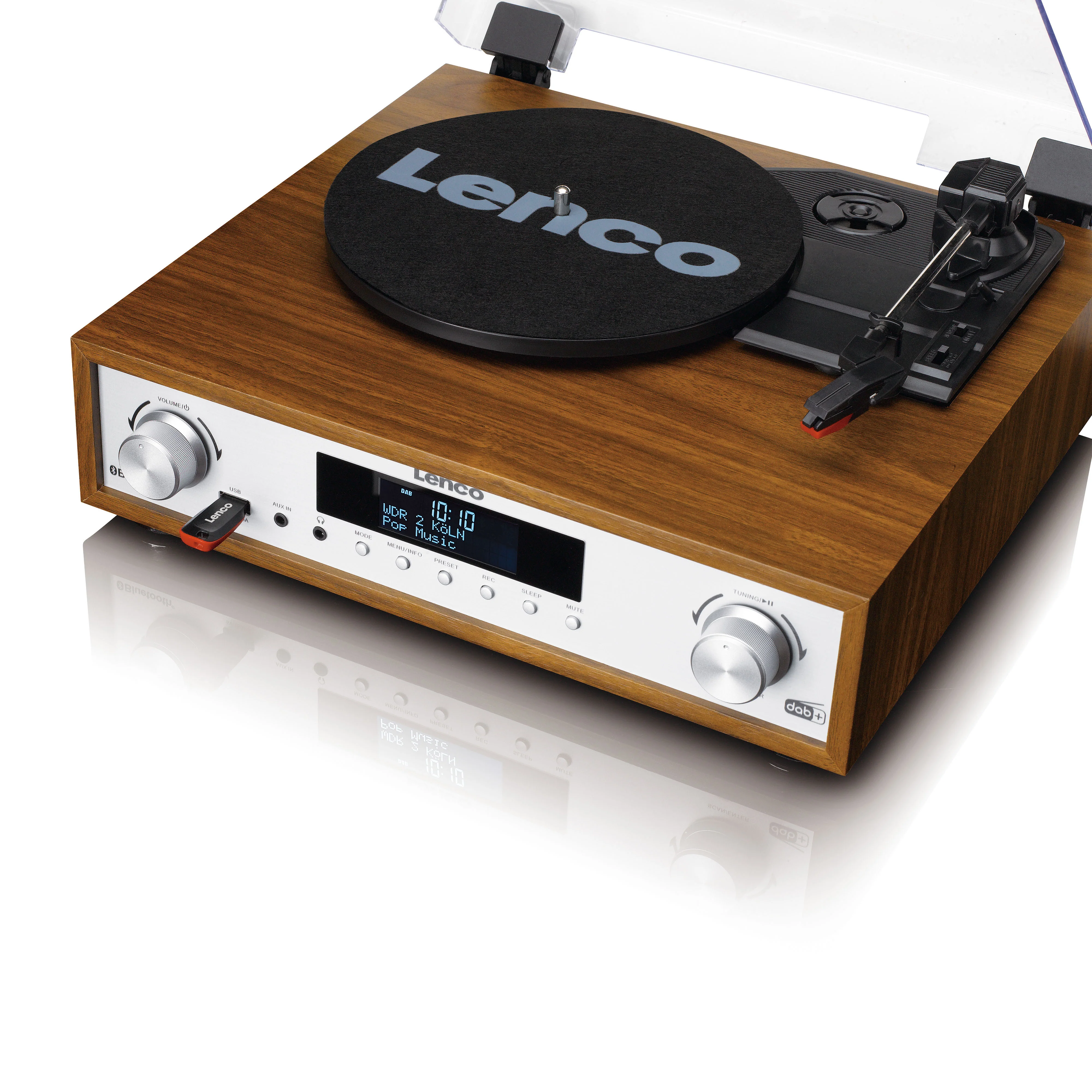 LENCO MC-160WD - HiFi Stereo set met platenspeler, DAB+/FM-radio en Bluetooth® - Hout - Image 7