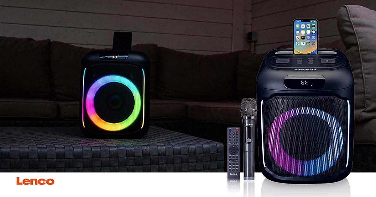 LENCO PA-101BK - Bluetooth® Party Speaker met LED-lichteffecten - 100W RMS, USB, 14 uur batterijduur - Zwart - Image 23