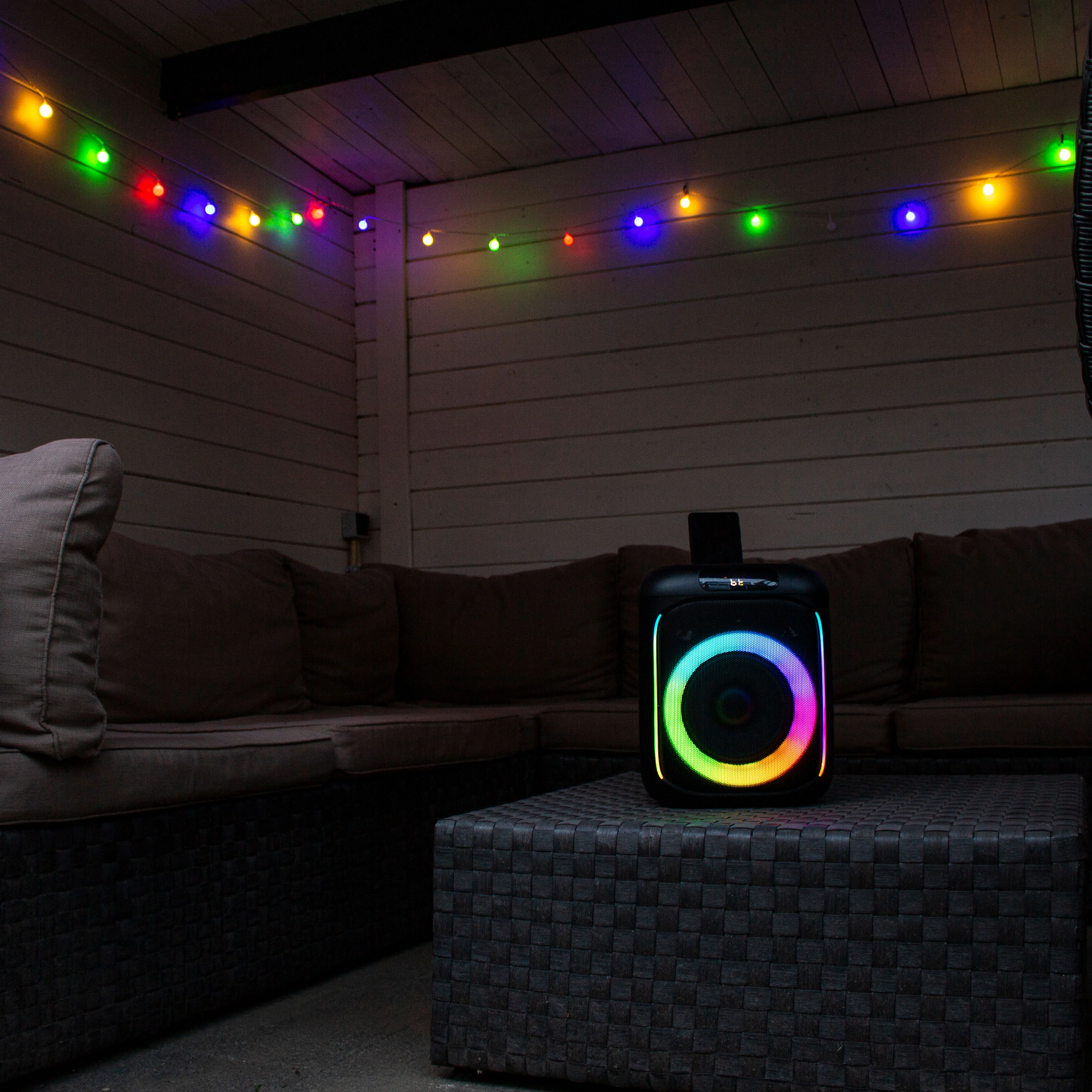 LENCO PA-101BK - Bluetooth® Party Speaker met LED-lichteffecten - 100W RMS, USB, 14 uur batterijduur - Zwart - Image 25
