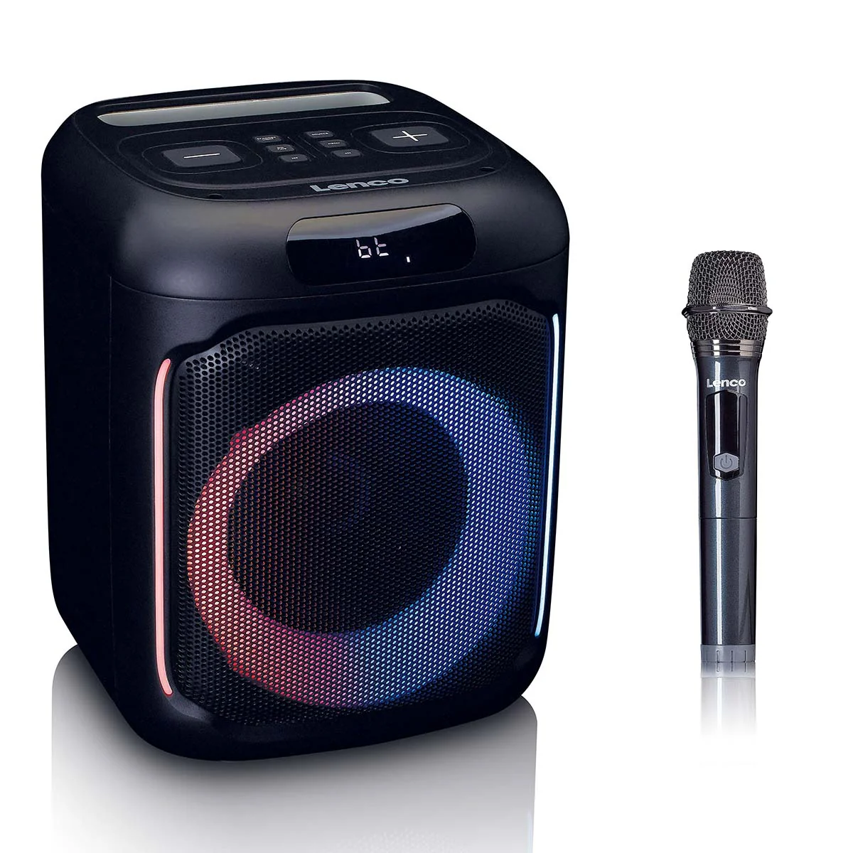 LENCO PA-101BK - Bluetooth® Party Speaker met LED-lichteffecten - 100W RMS, USB, 14 uur batterijduur - Zwart - Image 4