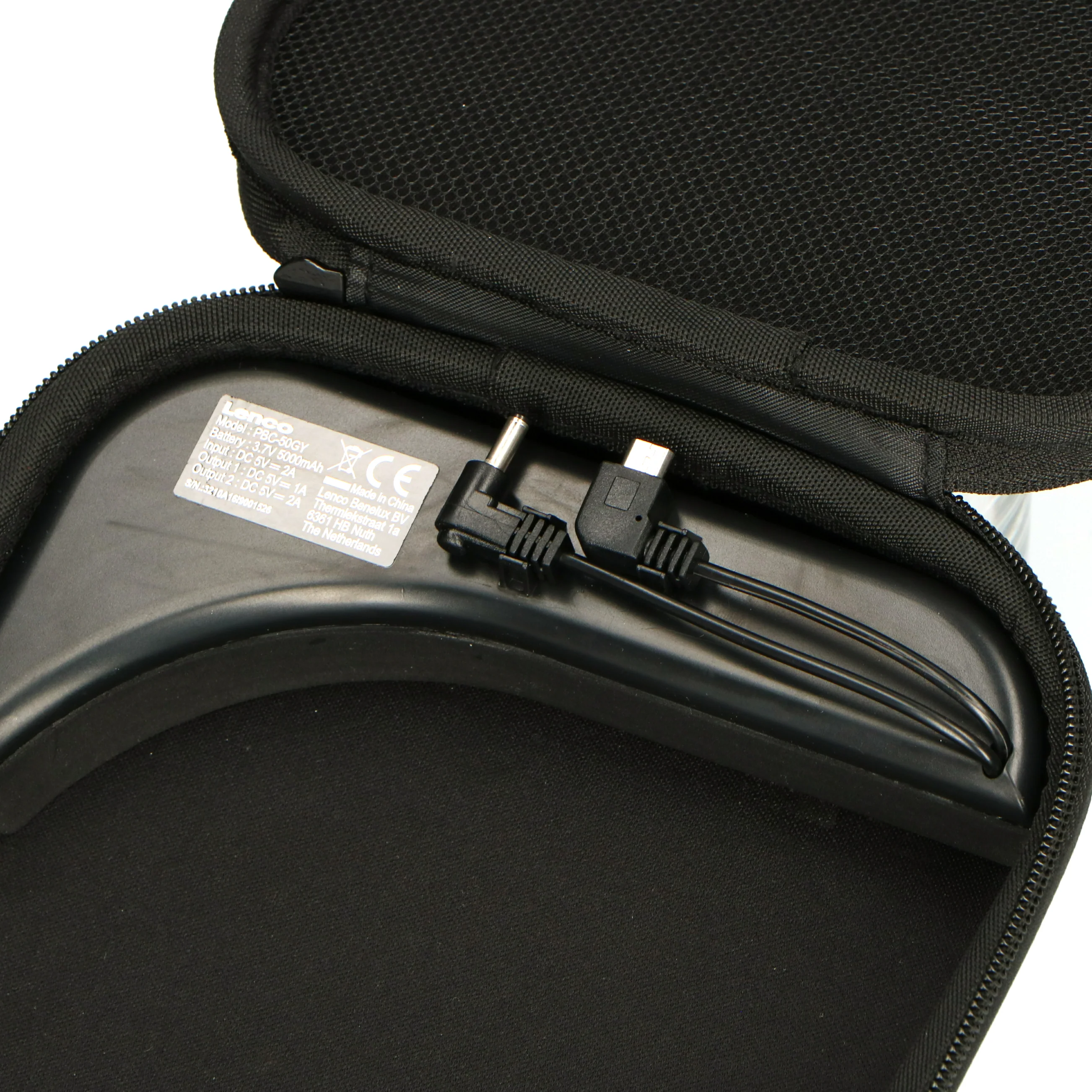 LENCO PBC-50GY - Case met ingebouwde powerbank - Grijs - Image 7