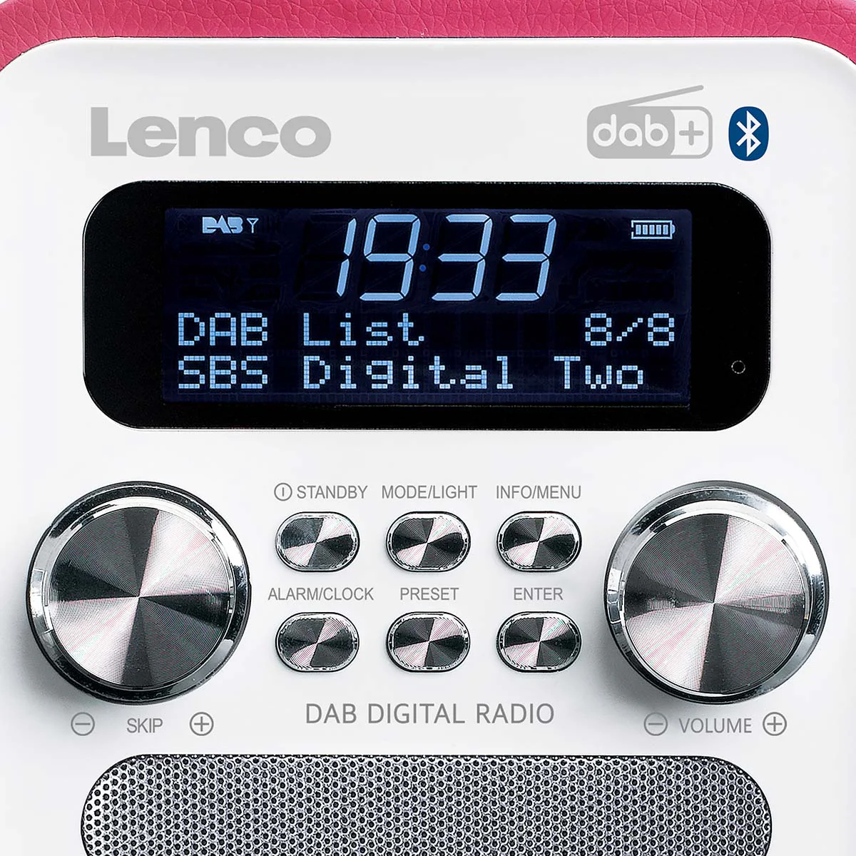 LENCO PDR-051PKWH - Draagbare DAB+ FM Radio met Bluetooth® en AUX-ingang, oplaadbare batterij - Roze - Image 6