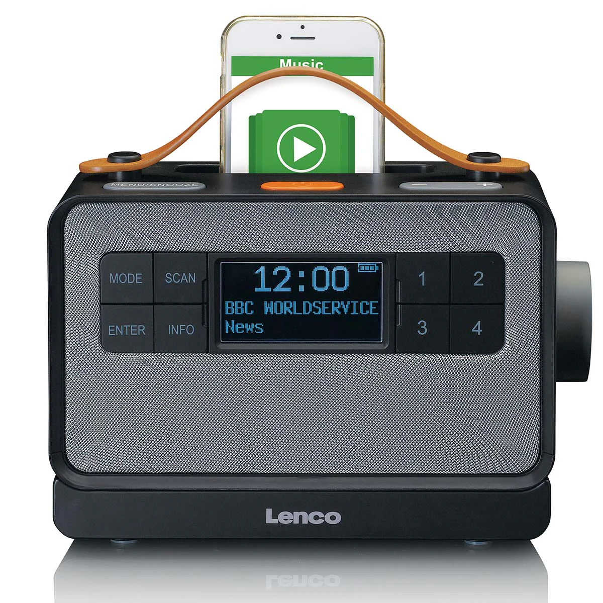 LENCO PDR-065BK - Draagbare FM/DAB+ radio met grote knoppen en "Easy Mode" functie, zwart - Image 5